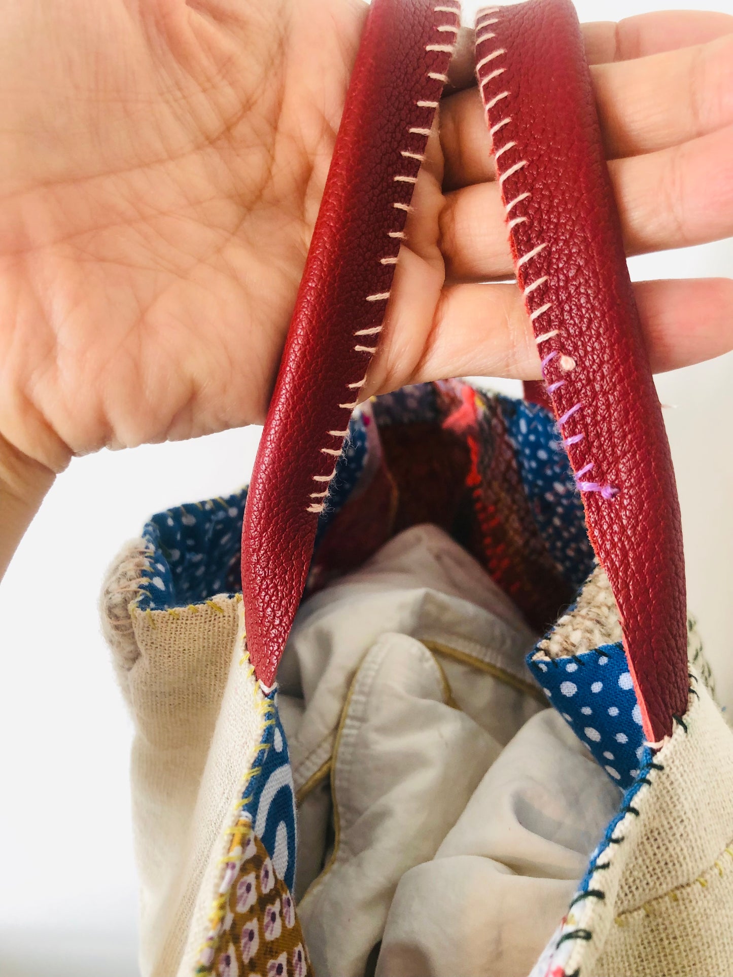 Bag   手縫いのバッグ　布製　スローファッション　ハンドメイド　2013