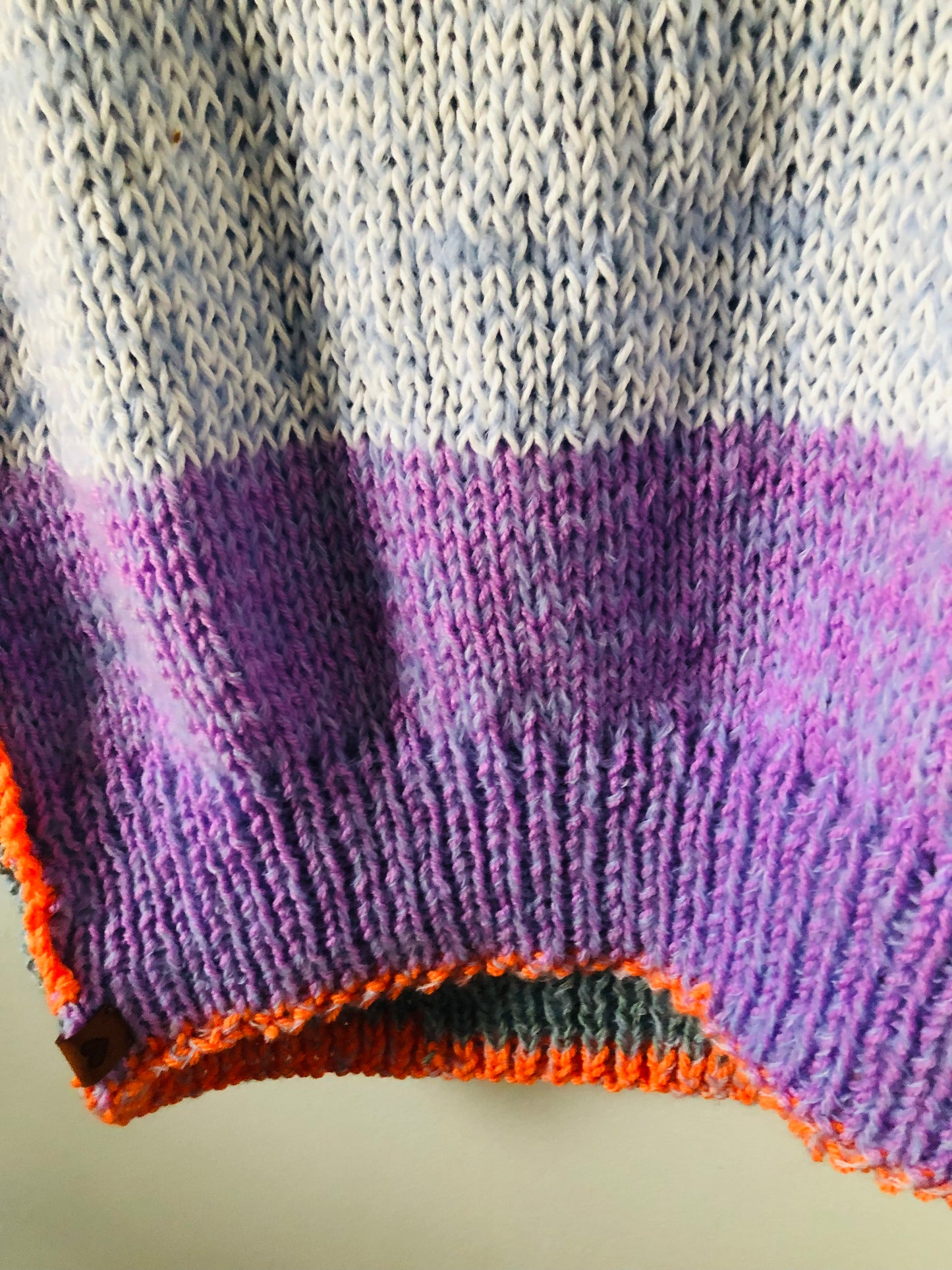 セーター　手編み　スローファッション　2way　ファンシーヤーン　oneofakind  ベスト　ロング丈　2350