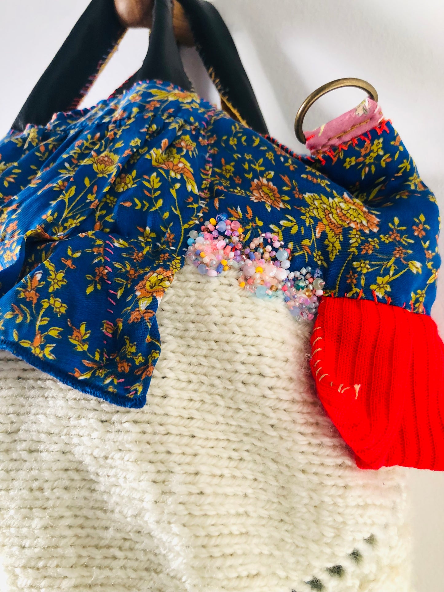 Bag 手縫いのバッグ　布製　トートバッグ　スローファッション　ハンドメイド　2352