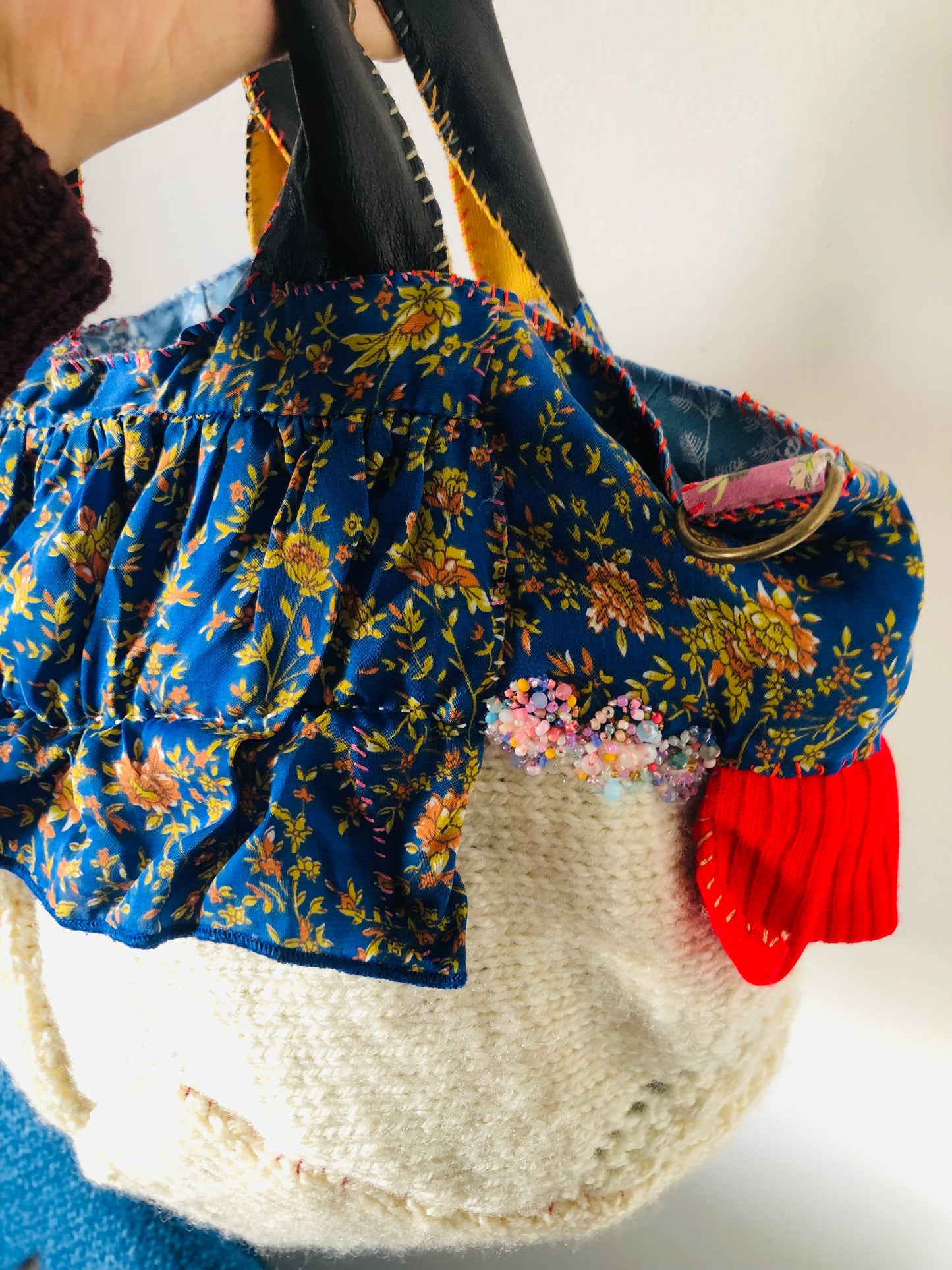 Bag 手縫いのバッグ　布製　トートバッグ　スローファッション　ハンドメイド　2352