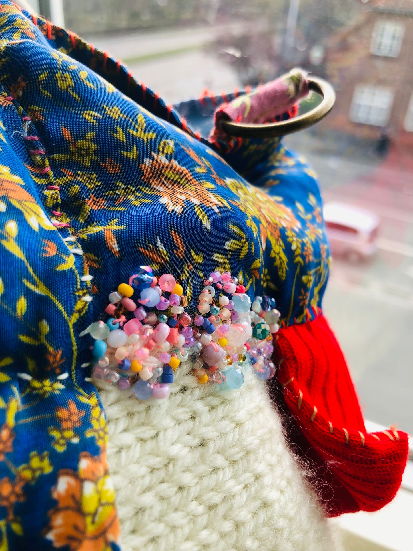 Bag 手縫いのバッグ　布製　トートバッグ　スローファッション　ハンドメイド　2352