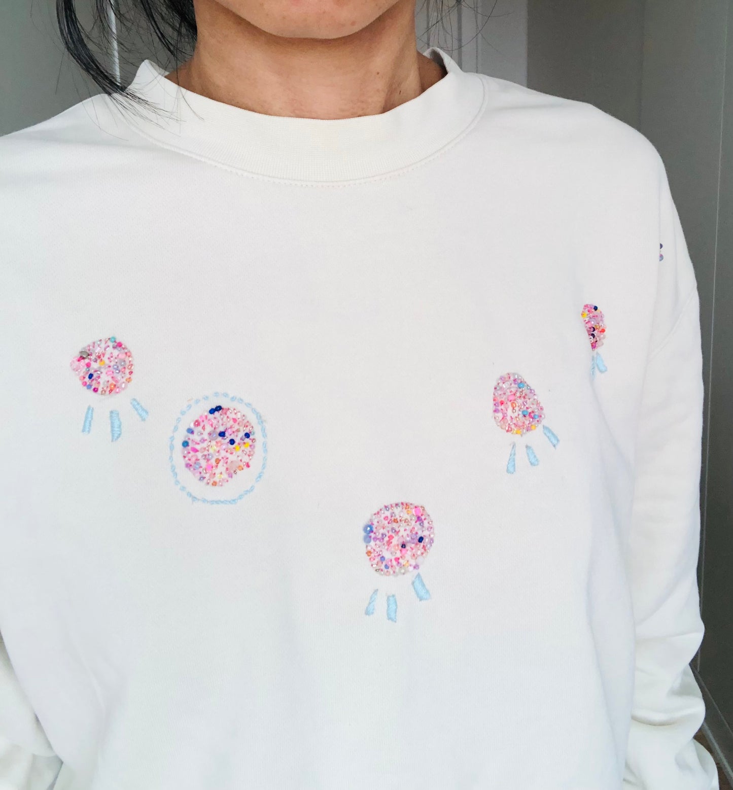 古着リメイク　布製　スローファッション　刺繍　手刺繍　再生　ハンドメイド　2017