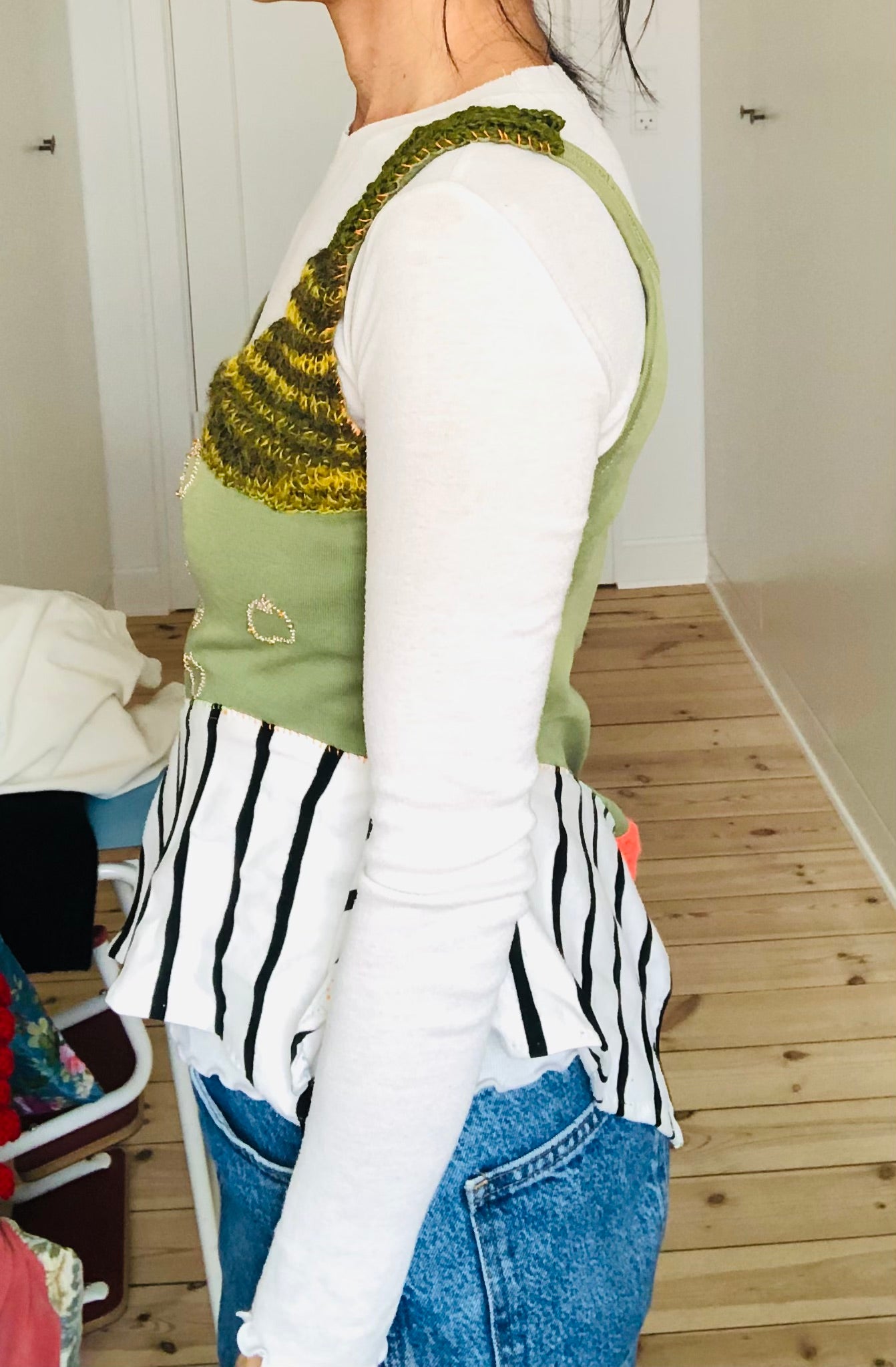 Remake camisole, vintage clothing remake, makeover 2016