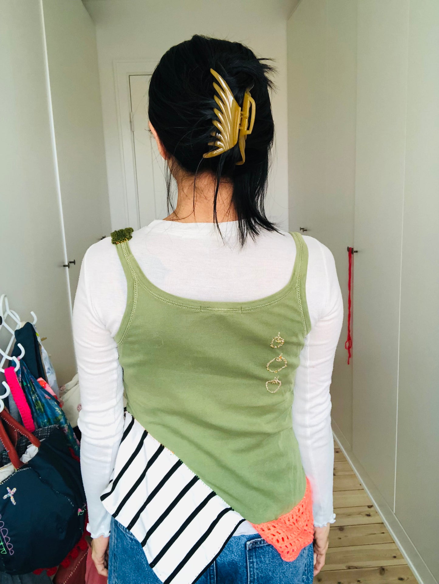 Remake camisole, vintage clothing remake, makeover 2016