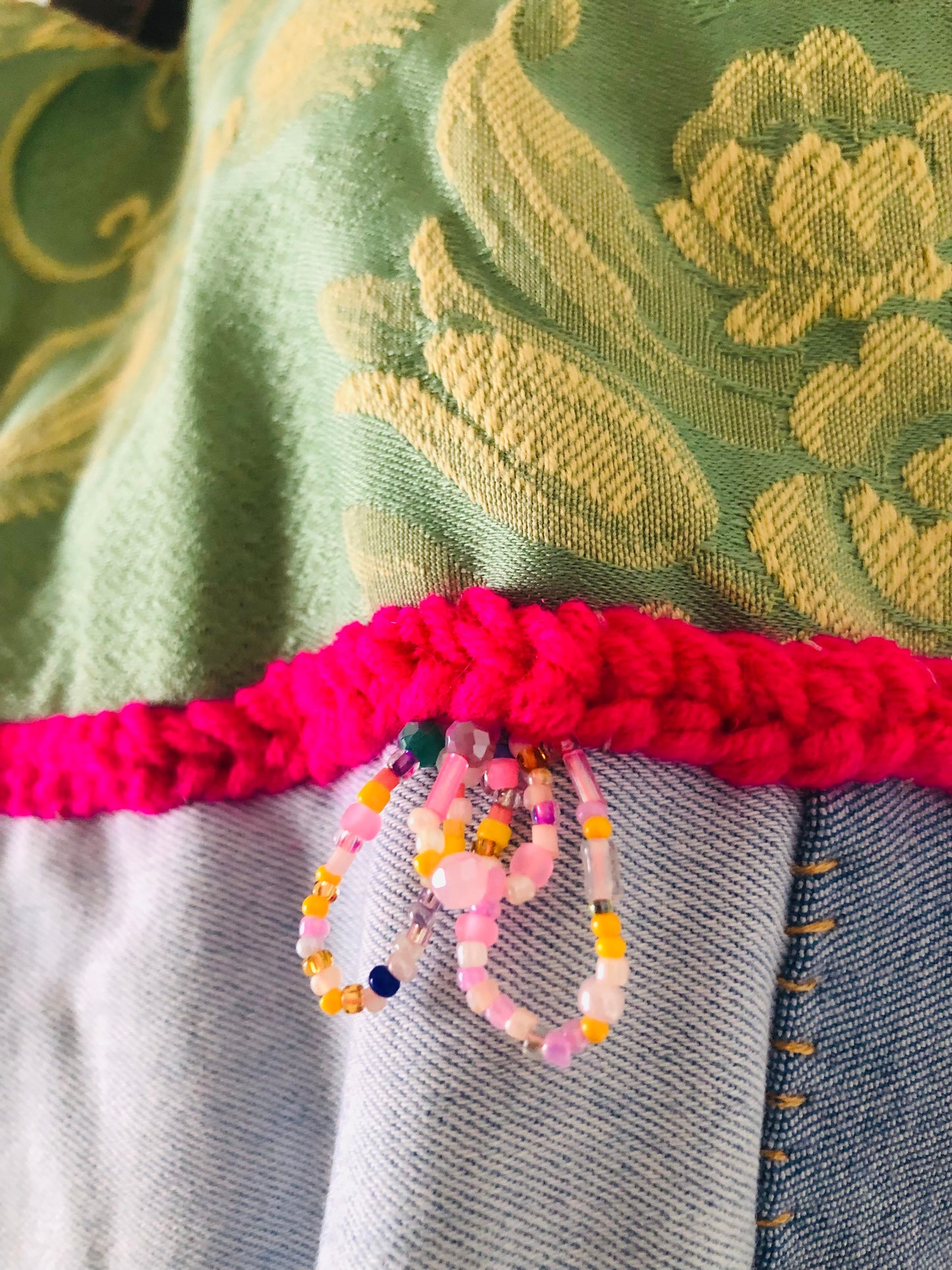 Bag 手縫いのバッグ　布製　トートバッグ　スローファッション　ハンドメイド　2356