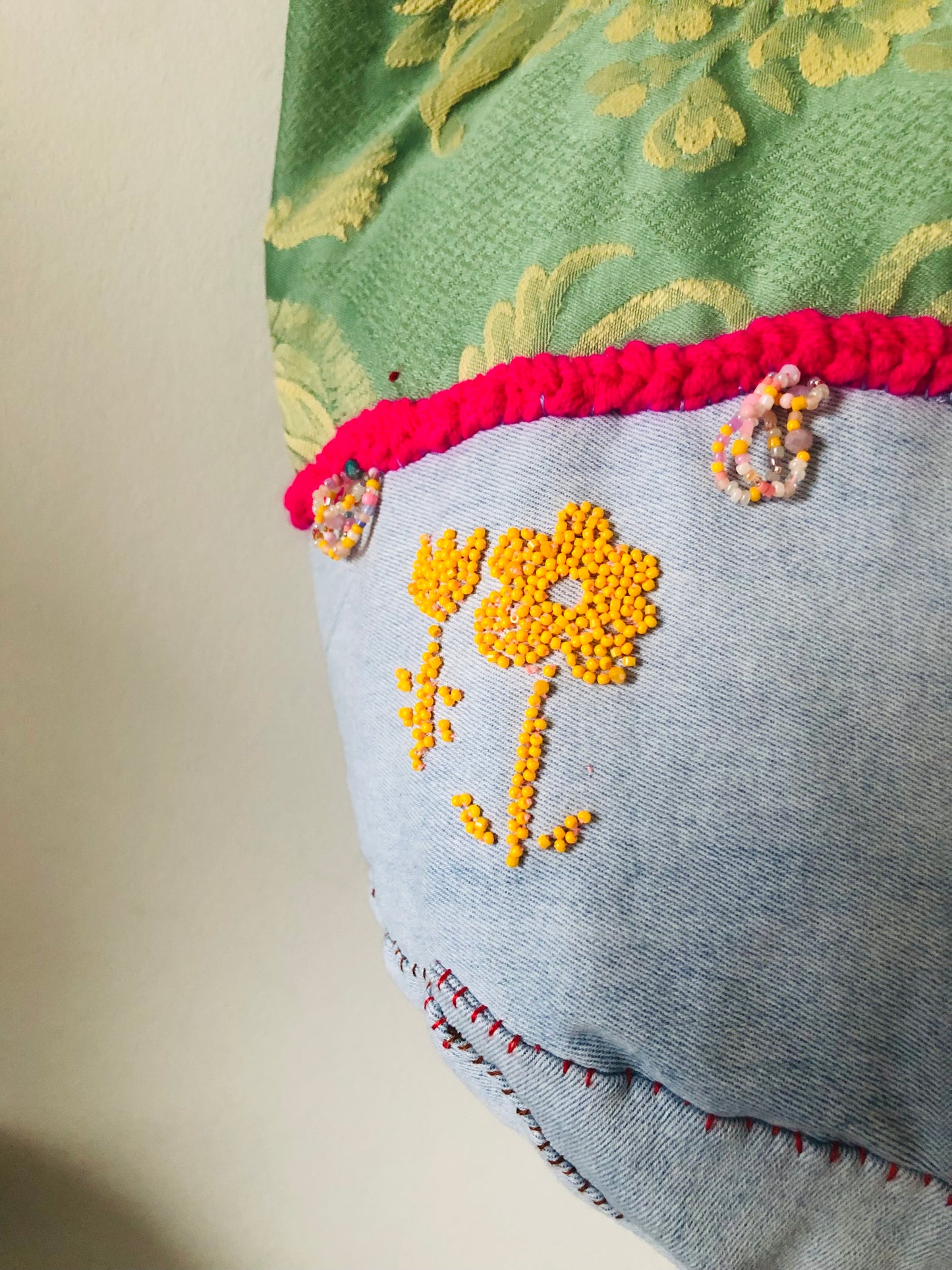 Bag 手縫いのバッグ　布製　トートバッグ　スローファッション　ハンドメイド　2356