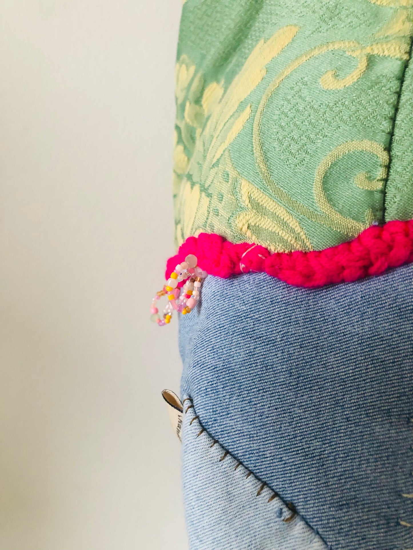 Bag 手縫いのバッグ　布製　トートバッグ　スローファッション　ハンドメイド　2356