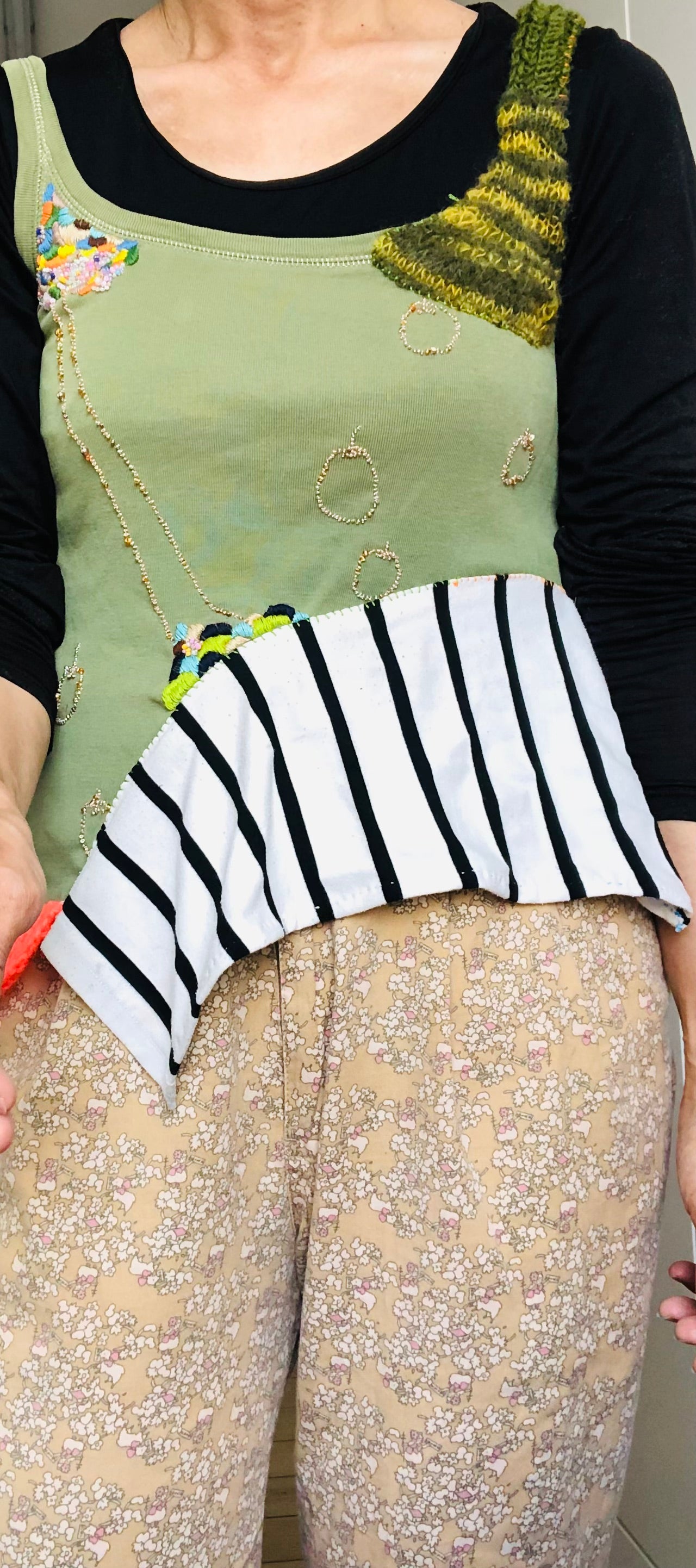 Remake camisole, vintage clothing remake, makeover 2016