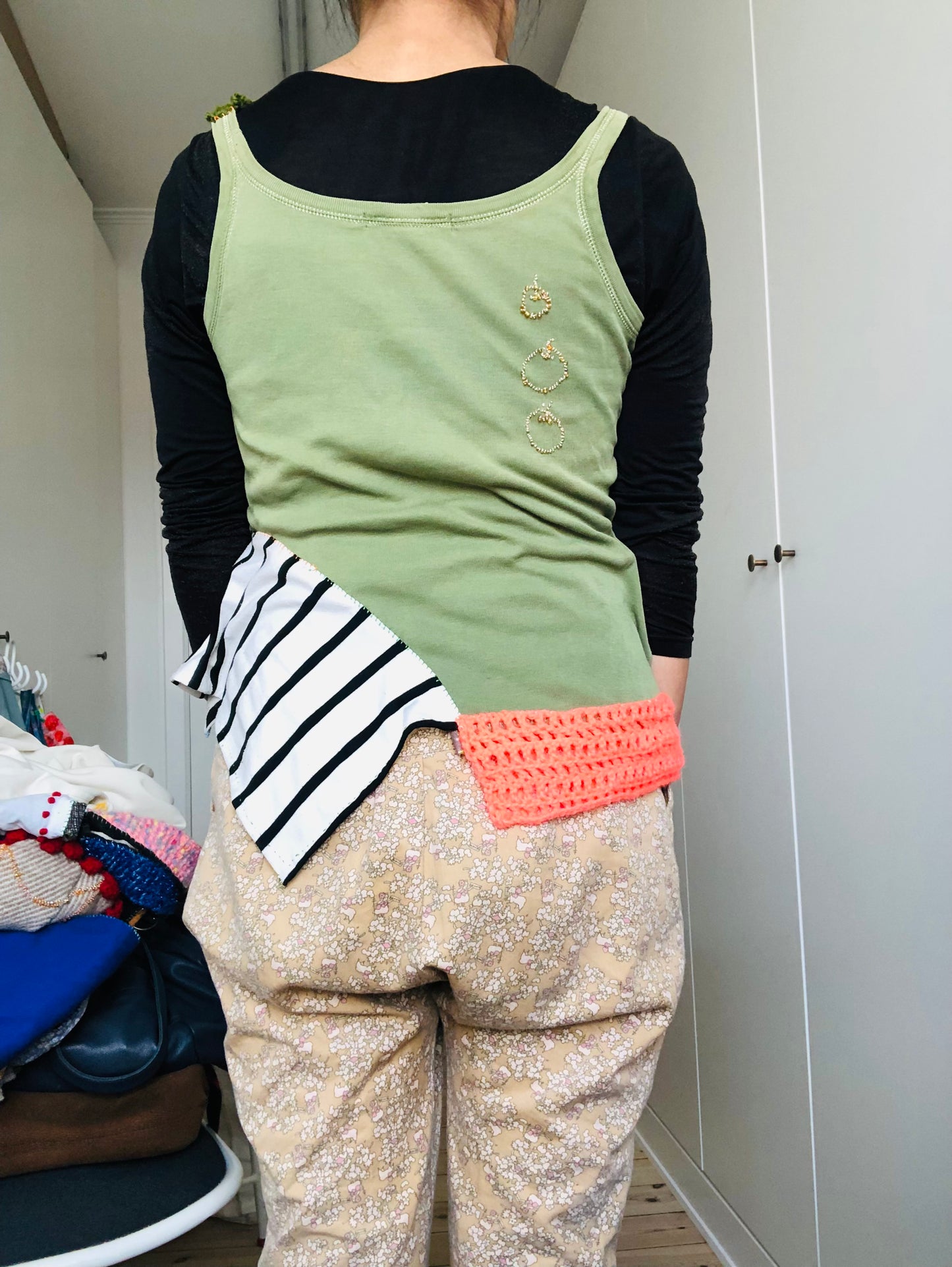 Remake camisole, vintage clothing remake, makeover 2016