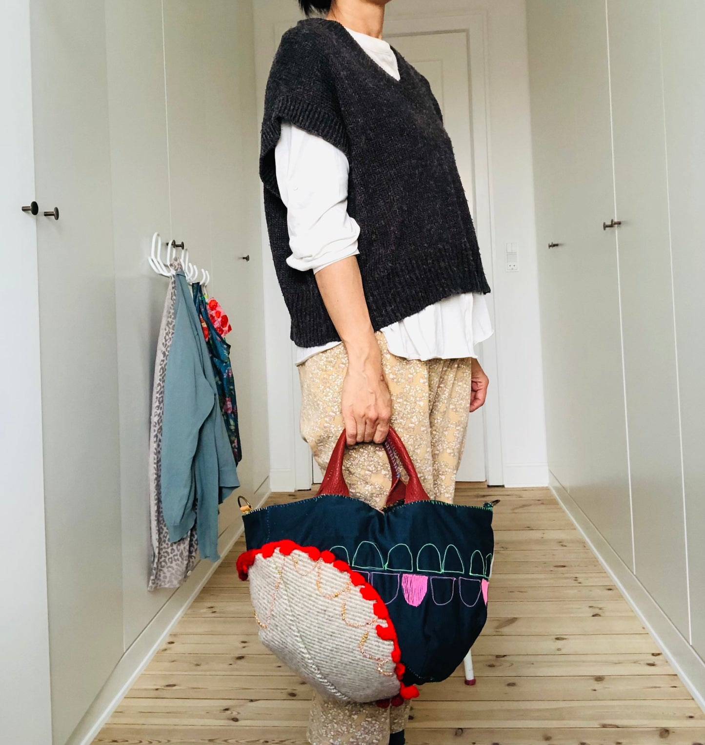 Bag   手縫いのバッグ　布製　スローファッション　ハンドメイド　2015