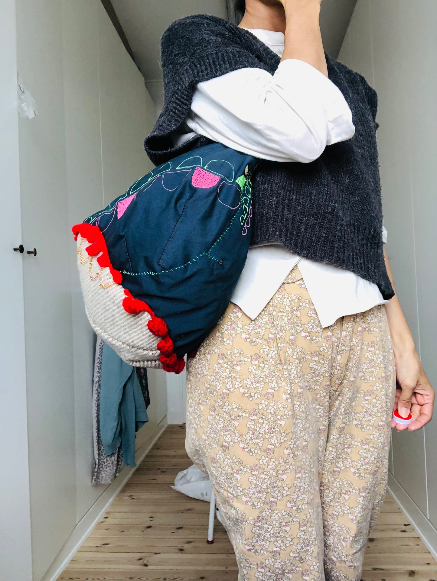 Bag   手縫いのバッグ　布製　スローファッション　ハンドメイド　2015