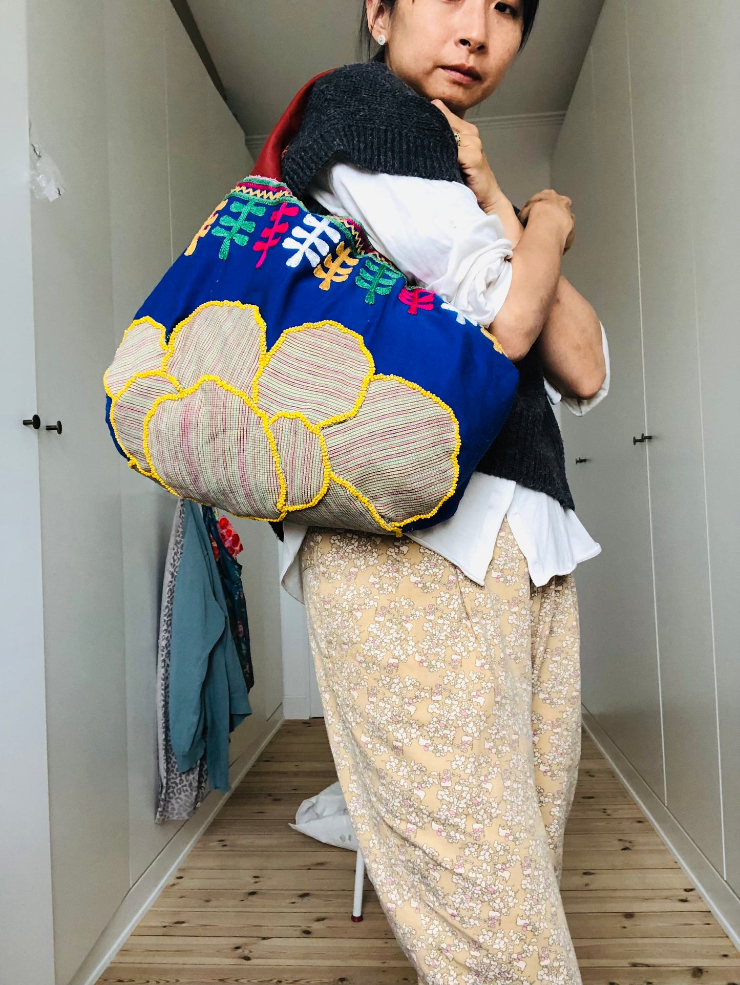 Bag   手縫いのバッグ　布製　スローファッション　ハンドメイド　2019