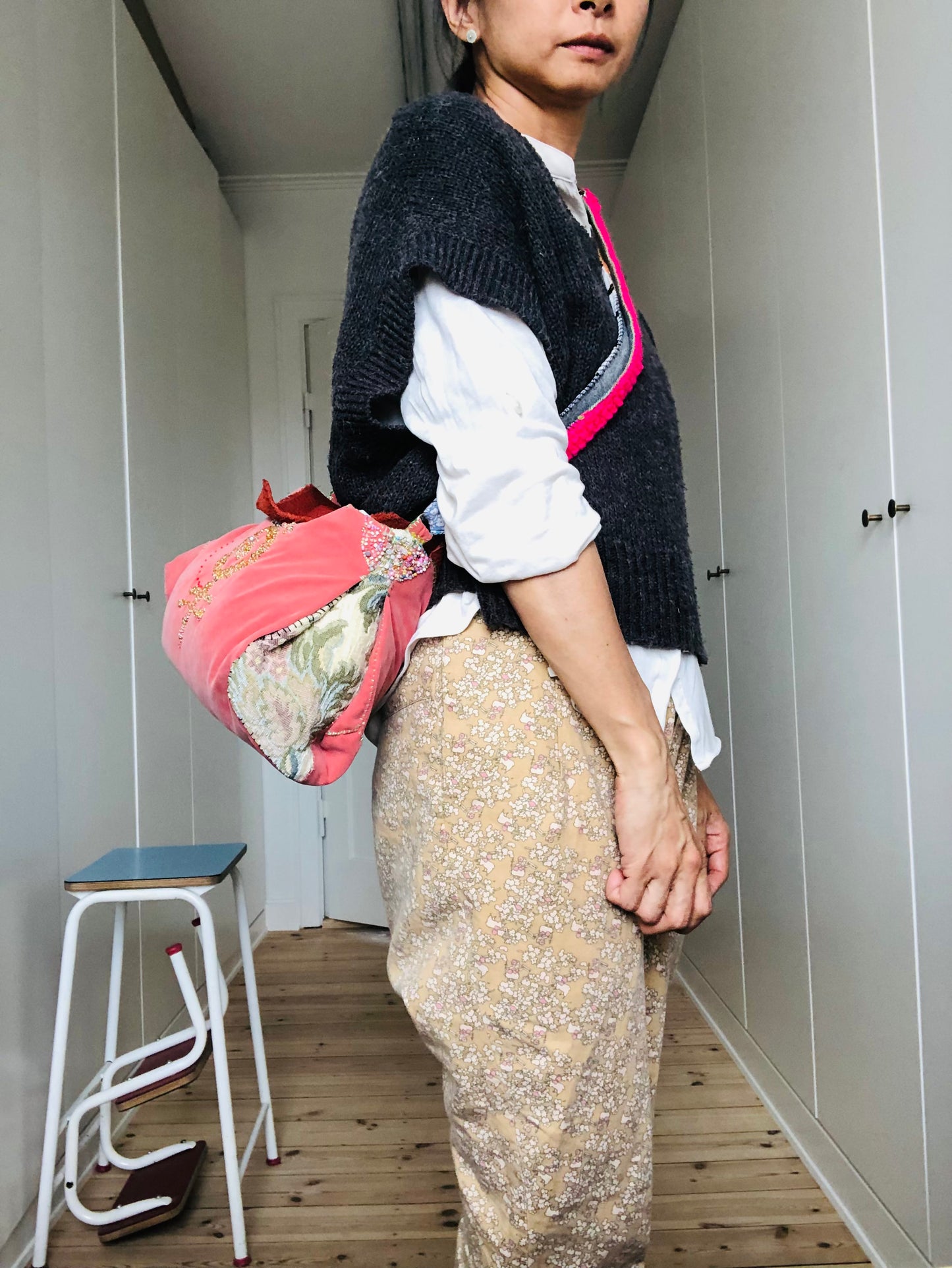 Bag Hand-sewn bag Fabric Pochette Shoulder bag Slow fashion Handmade 2018