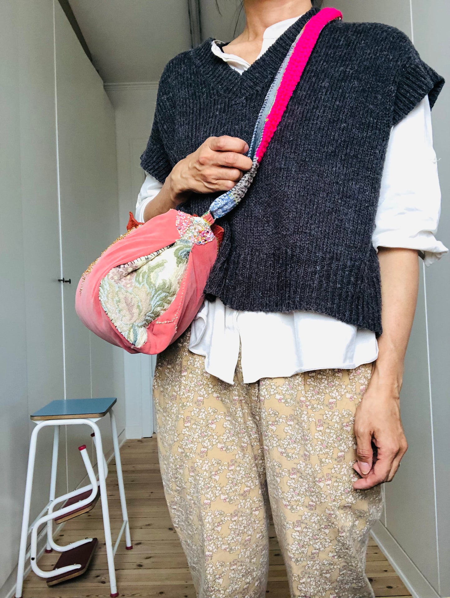 Bag Hand-sewn bag Fabric Pochette Shoulder bag Slow fashion Handmade 2018