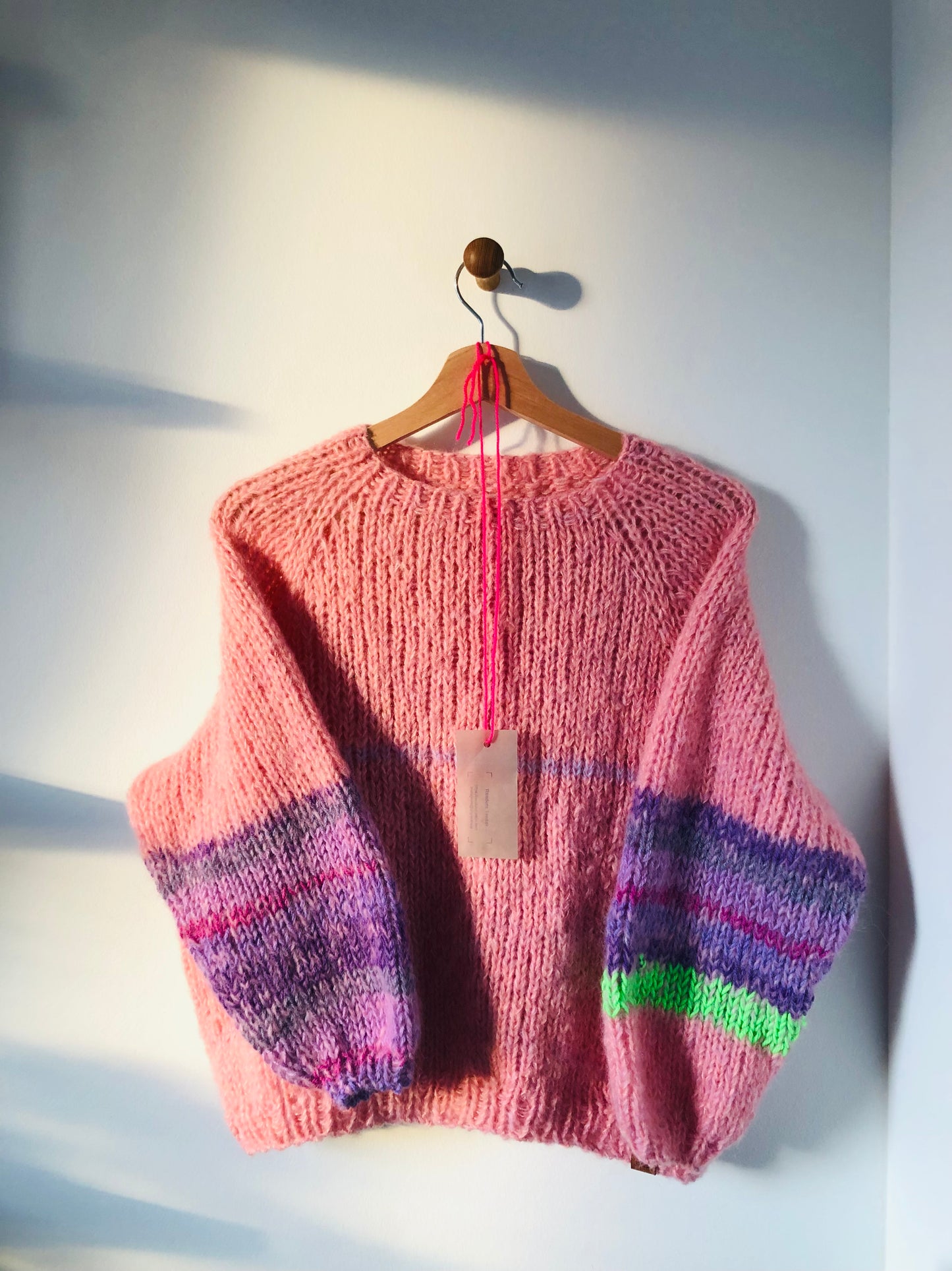 セーター　手編み　スローファッション　ファンシーヤーン　oneofakind  　2360