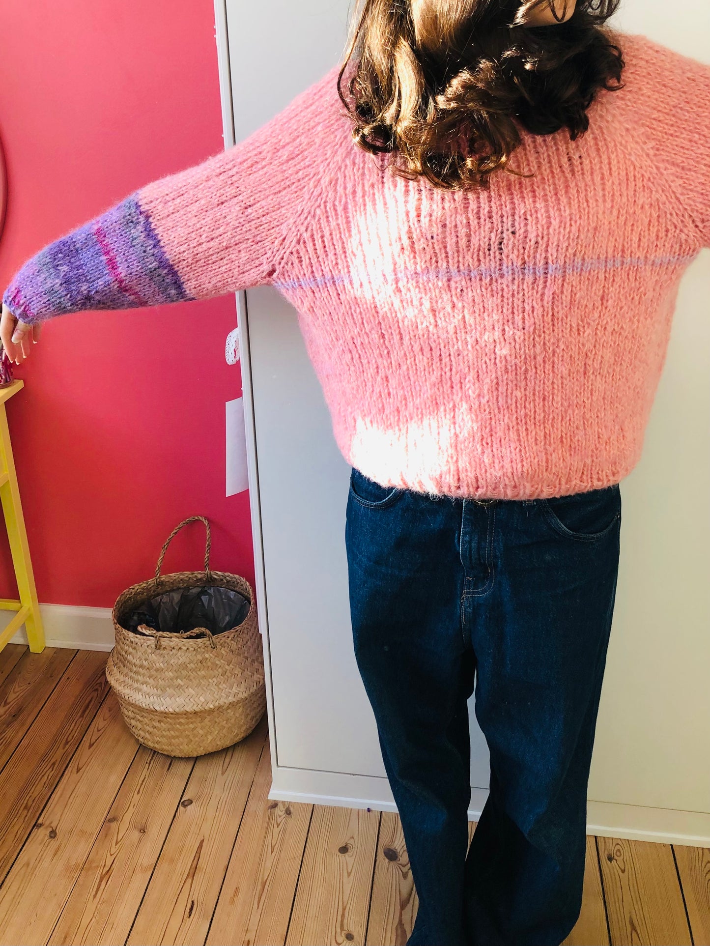 セーター　手編み　スローファッション　ファンシーヤーン　oneofakind  　2360