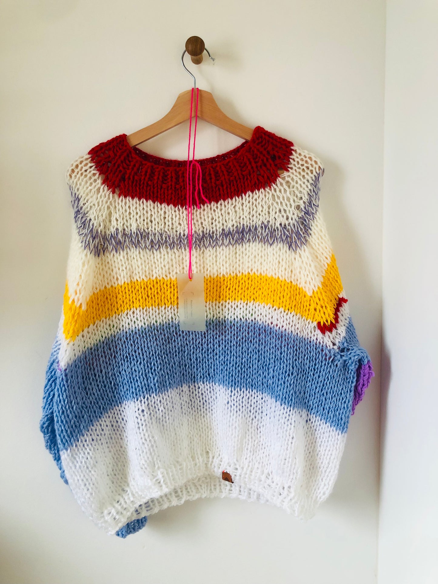 セーター　手編み　スローファッション　ファンシーヤーン　oneofakind  　2364