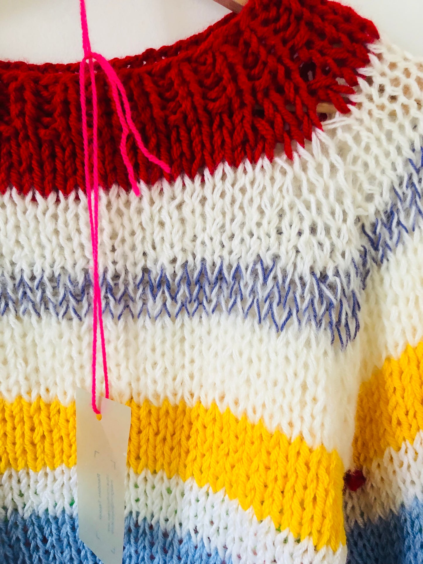 セーター　手編み　スローファッション　ファンシーヤーン　oneofakind  　2364