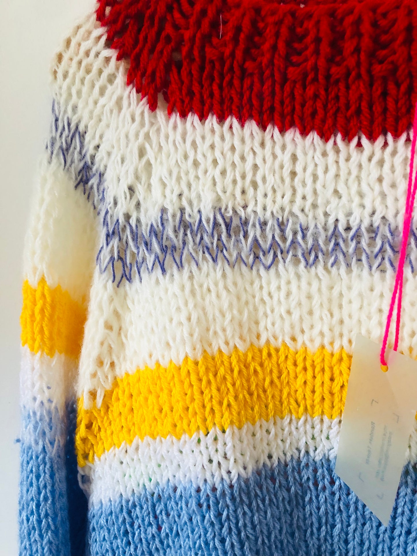 セーター　手編み　スローファッション　ファンシーヤーン　oneofakind  　2364