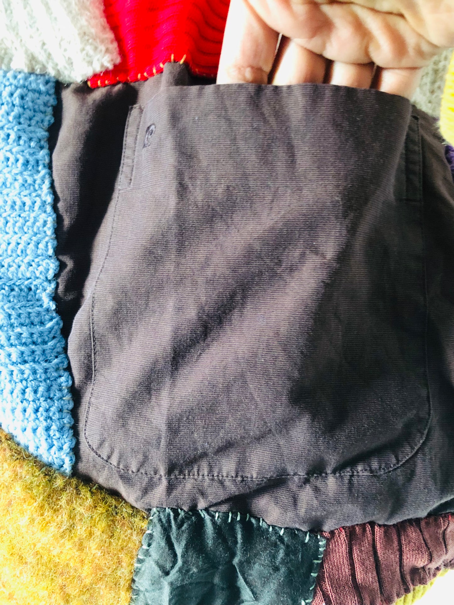 Bag 手縫いのバッグ　布製　トートバッグ　スローファッション　ハンドメイド　2363