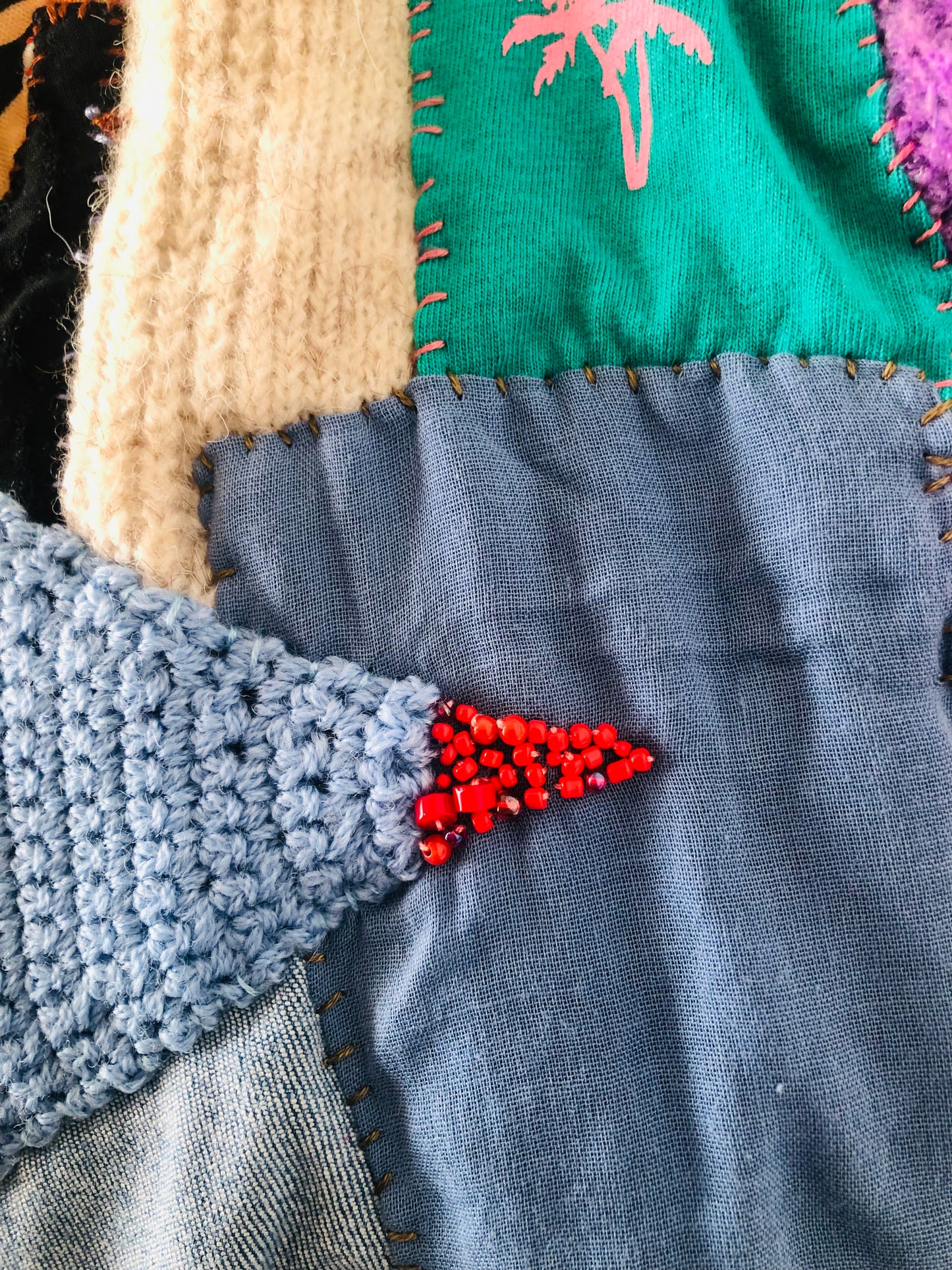 Bag 手縫いのバッグ　布製　トートバッグ　スローファッション　ハンドメイド　2365