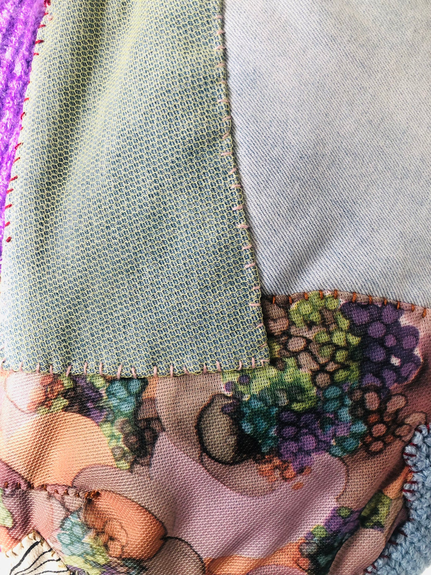 Bag 手縫いのバッグ　布製　トートバッグ　スローファッション　ハンドメイド　2365