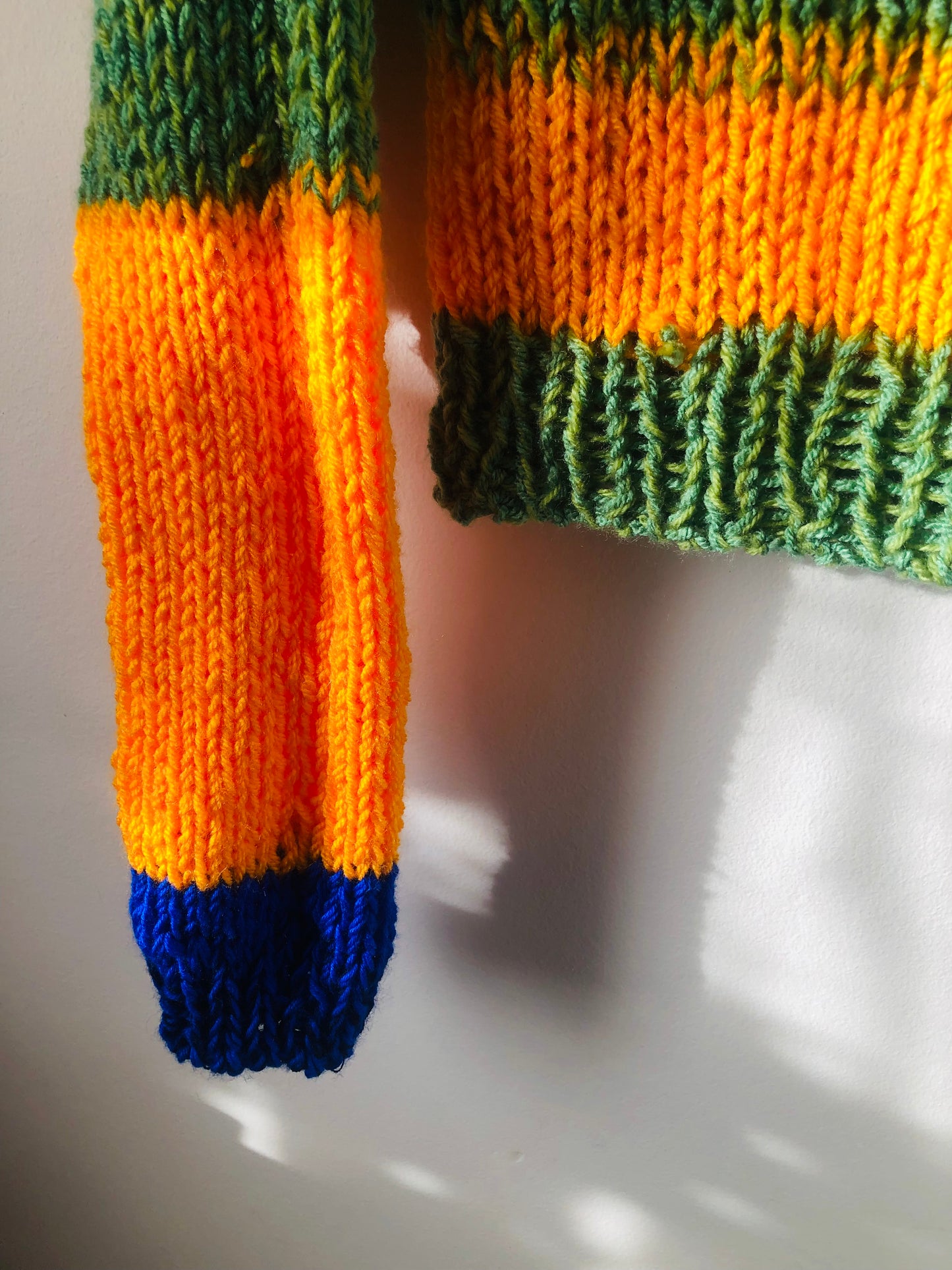 セーター　手編み 細め　スローファッション　ファンシーヤーン　oneofakind  　2368