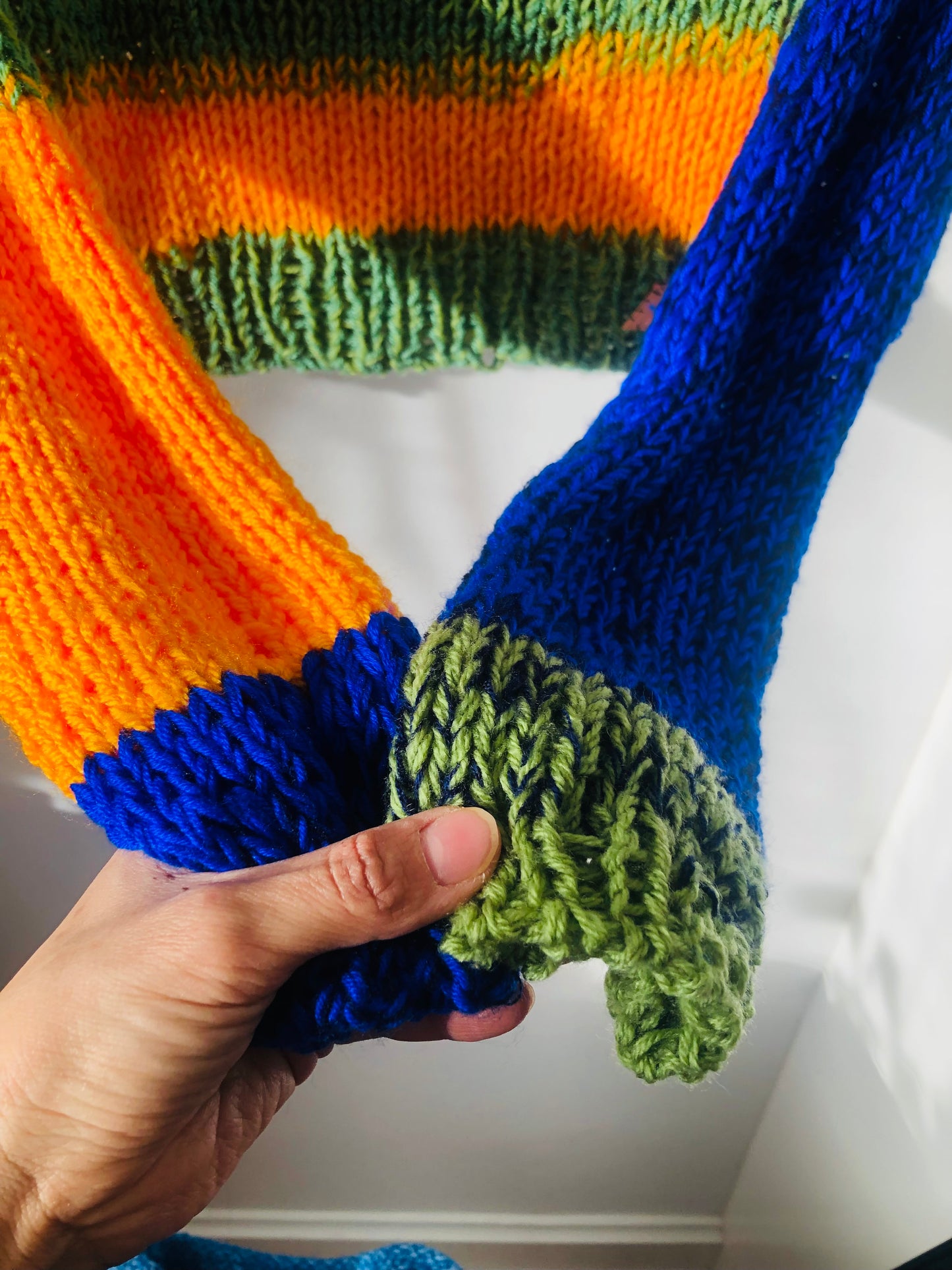 セーター　手編み 細め　スローファッション　ファンシーヤーン　oneofakind  　2368