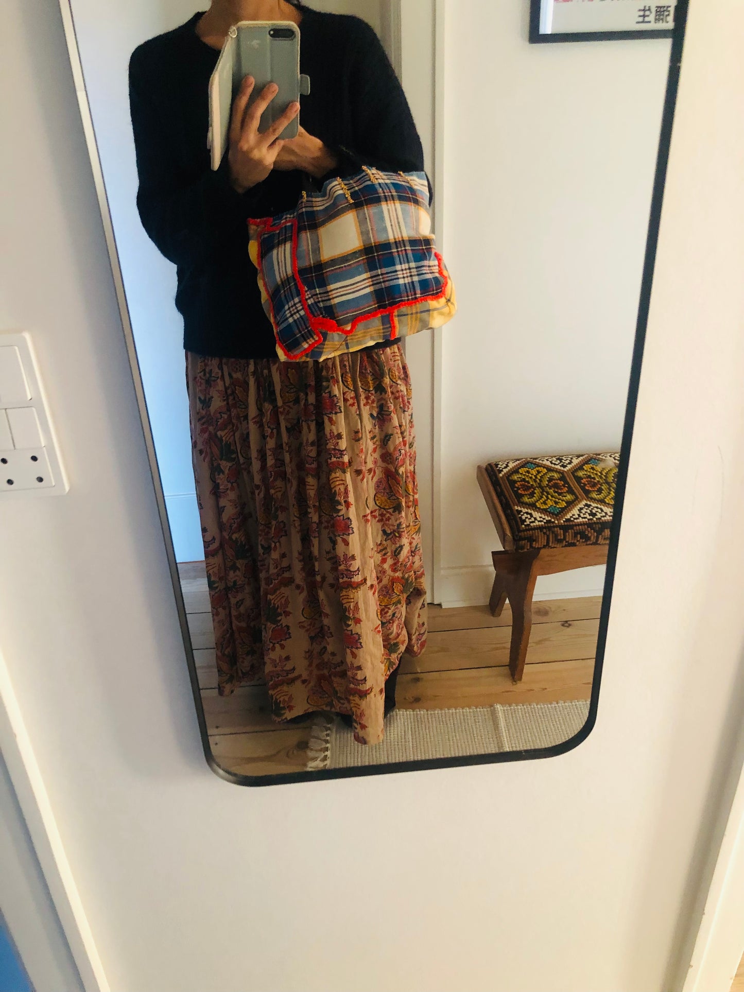 Bag 手縫いのバッグ　布製　トートバッグ　スローファッション　ハンドメイド　2366