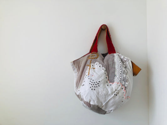 【オーダー品、ご予約品】Droguerie Ikeoka様　ご注文品　Bag   手縫いのバッグ　布製　スローファッション　ハンドメイド　