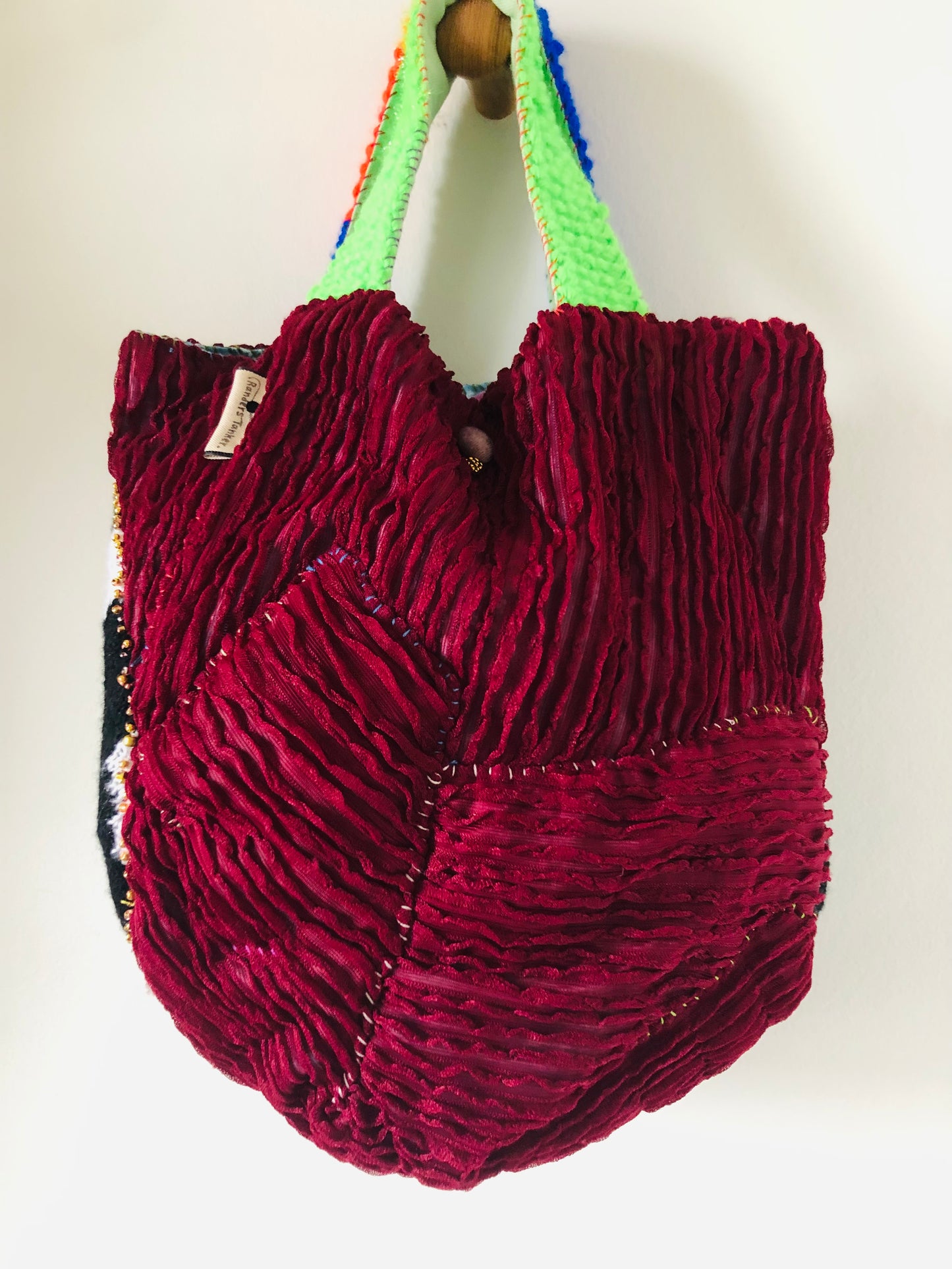 Bag 手縫いのバッグ　布製　トートバッグ　スローファッション　ハンドメイド　2373