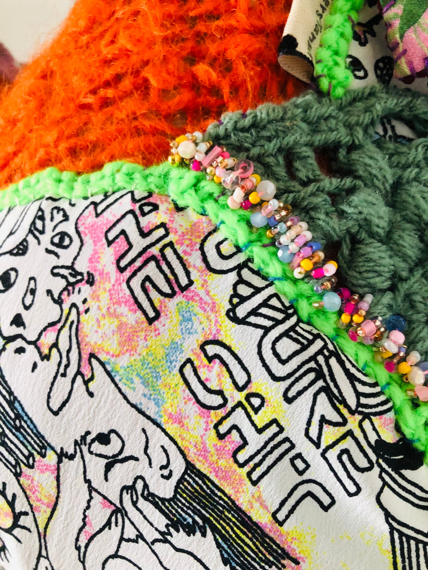 Bag 手縫いのバッグ　布製　トートバッグ　スローファッション　ハンドメイド　2371