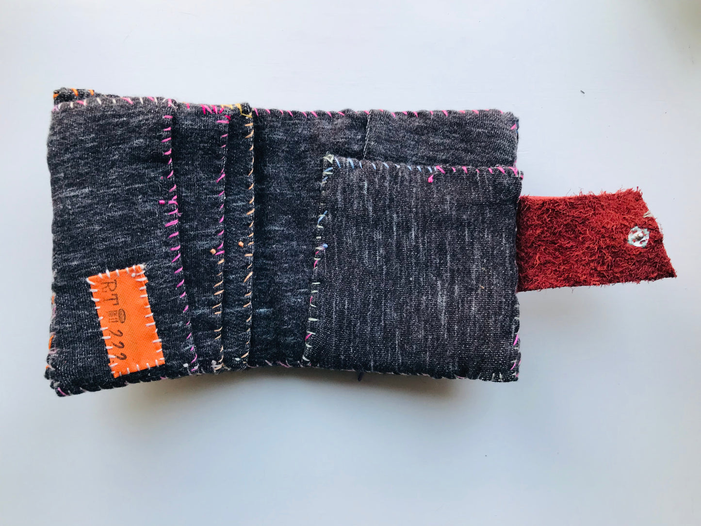 Wallet Cloth Wallet Handmade Hand Sewn Embroidered Patchwork Bifold 1641