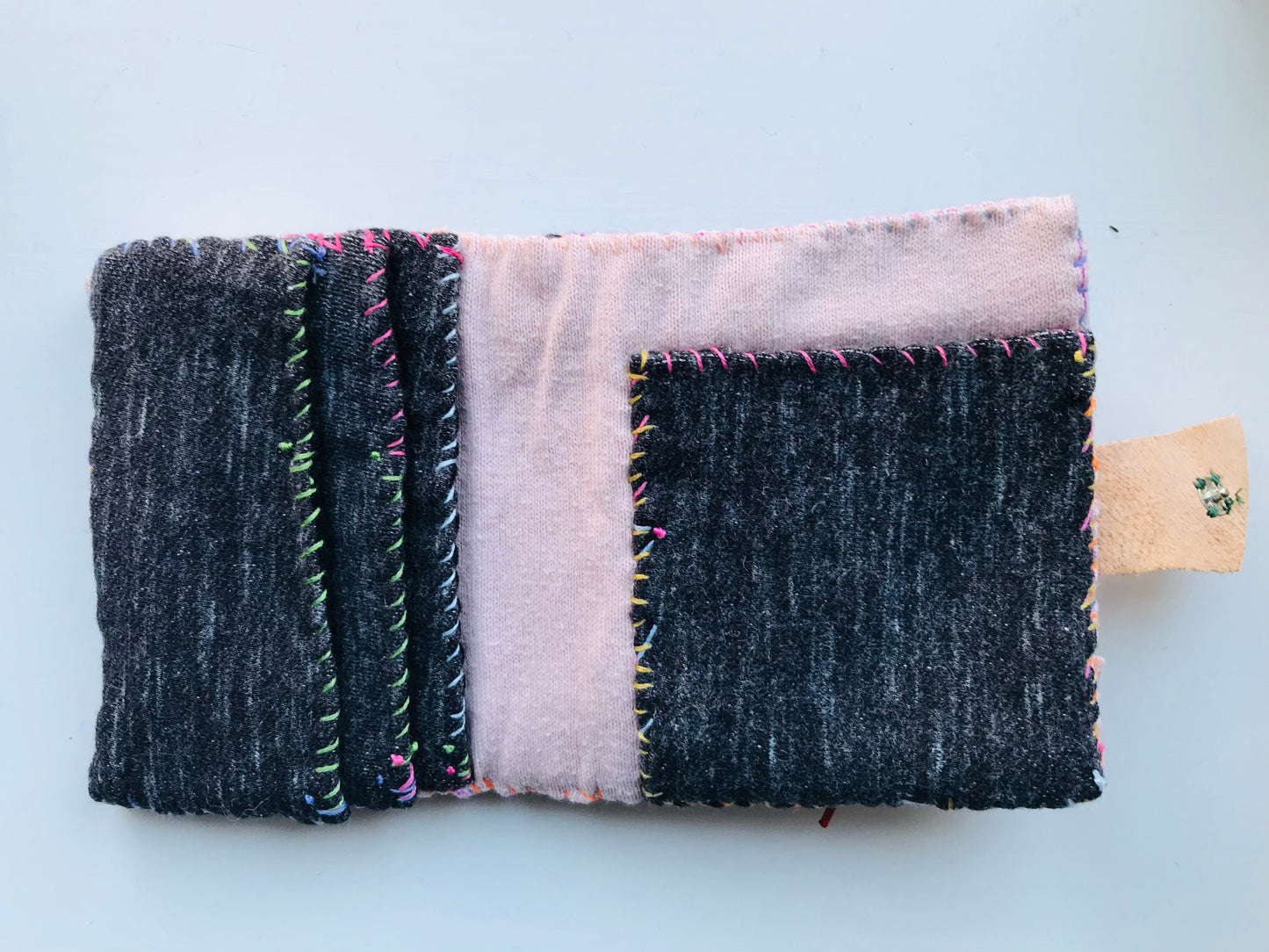 Wallet Cloth Wallet Handmade Hand Sewn Embroidered Patchwork Bifold 1642