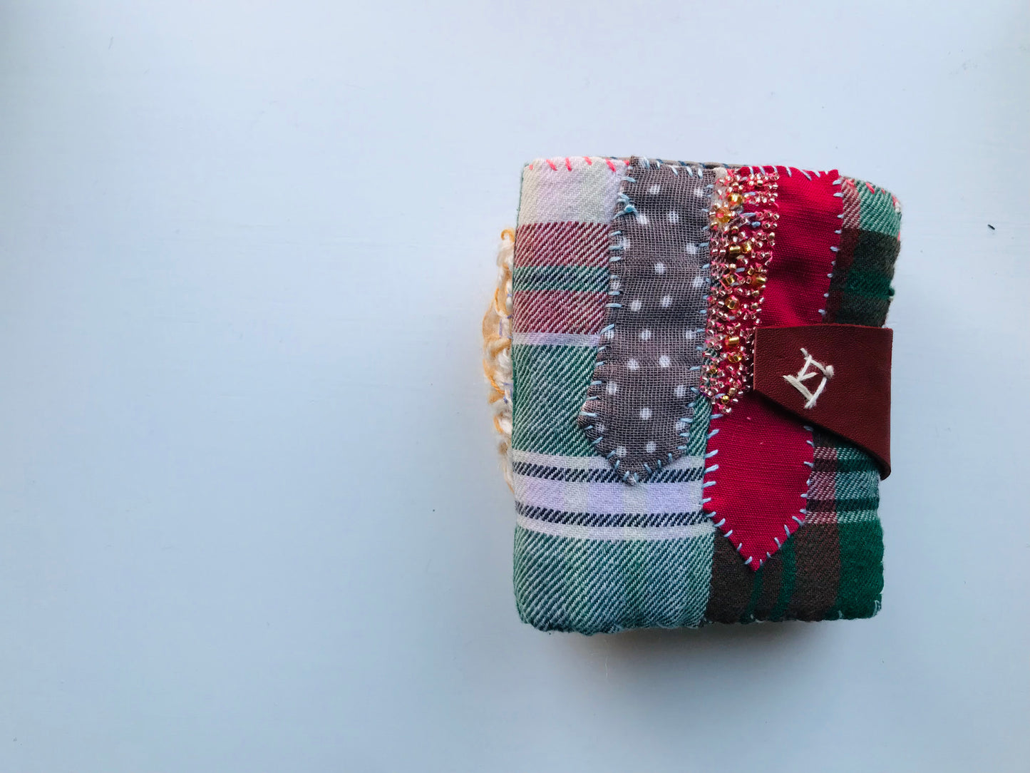 Wallet Cloth Wallet Handmade Hand Sewn Embroidered Patchwork Bifold 1638