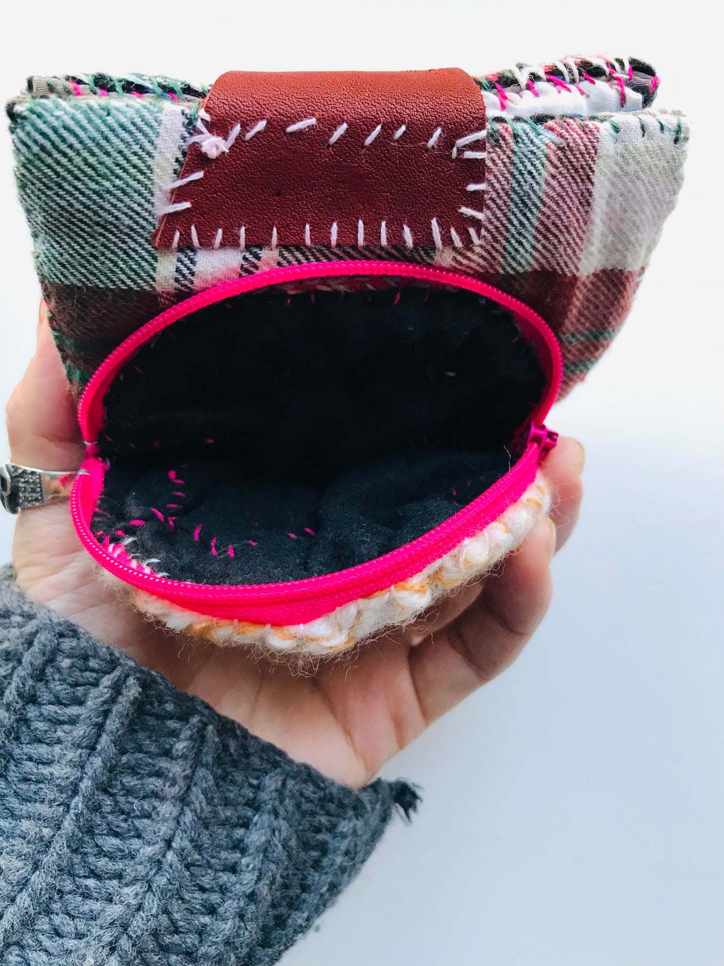 Wallet Cloth Wallet Handmade Hand Sewn Embroidered Patchwork Bifold 1638