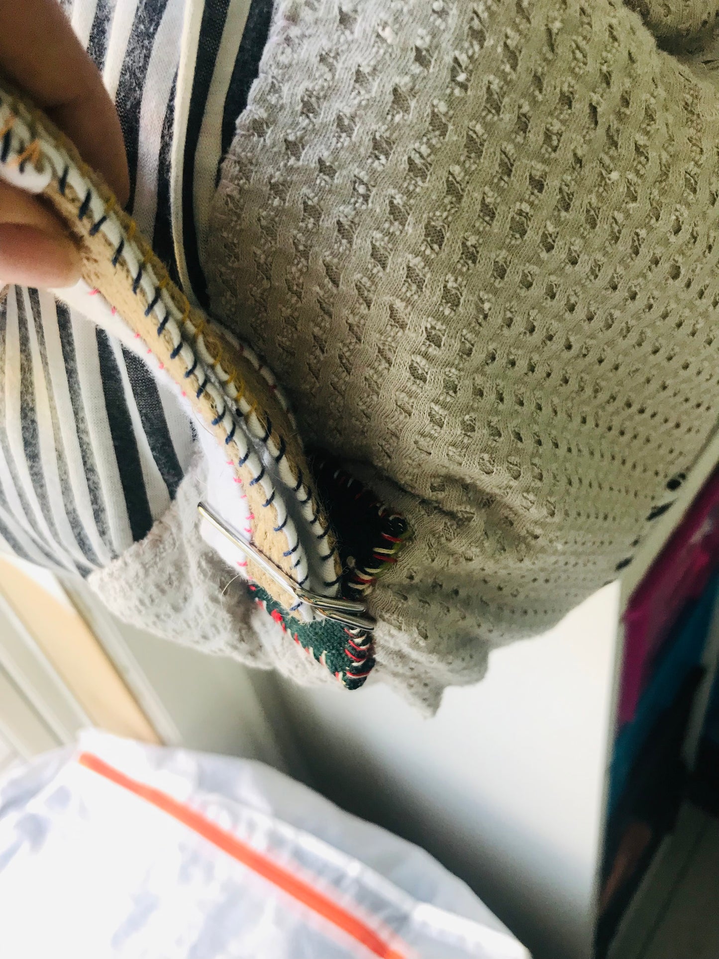 Rucksack Beaded Embroidered Hand Sewn Fabric Canvas 1586