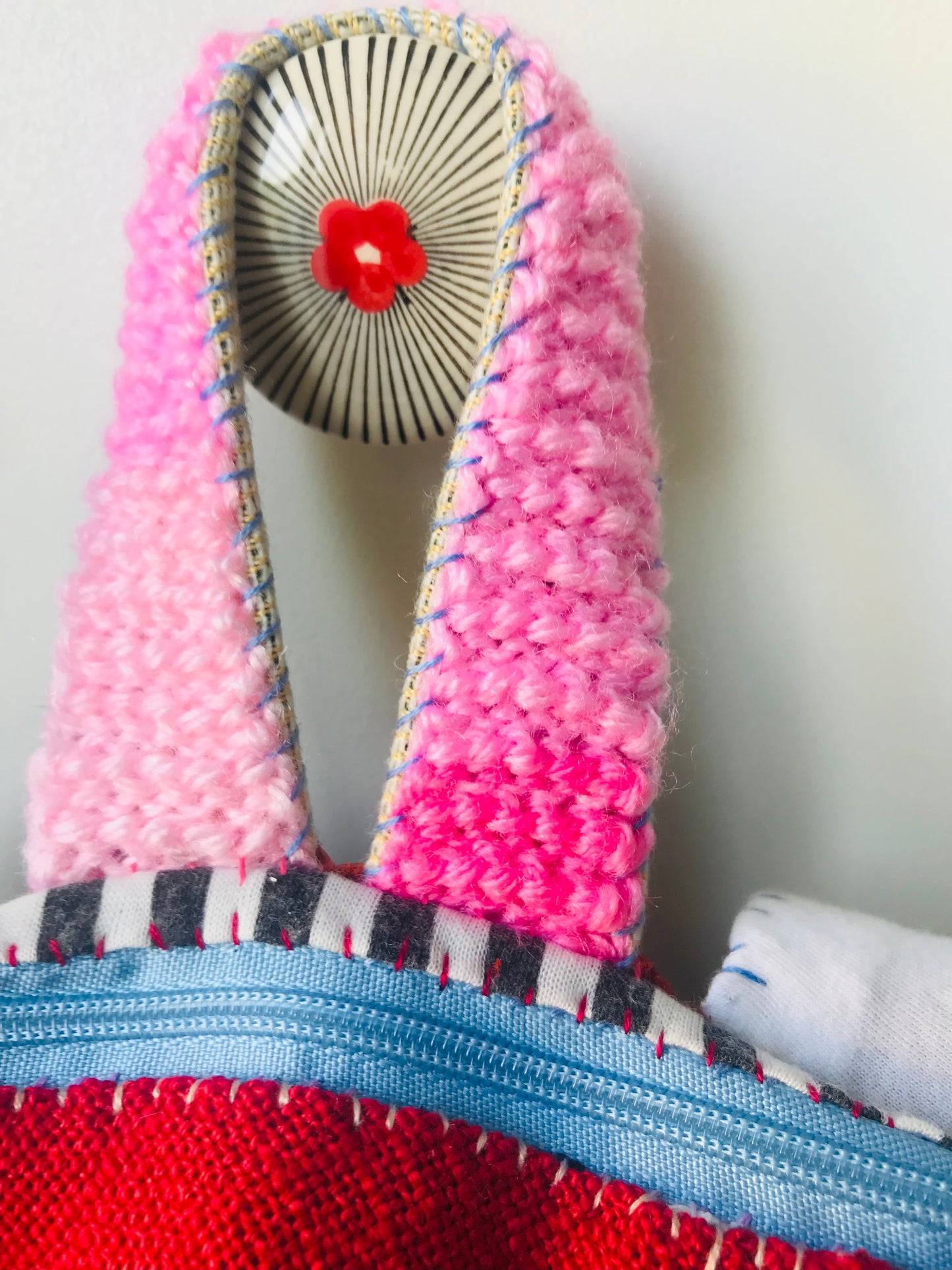 Rucksack Beaded Embroidered Hand Sewn Fabric Canvas 1586