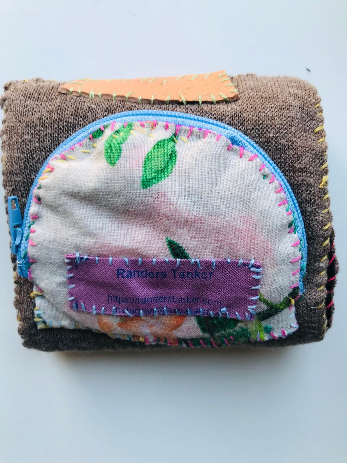 Wallet Cloth Wallet Handmade Hand Sewn Embroidered Patchwork Bifold 1654