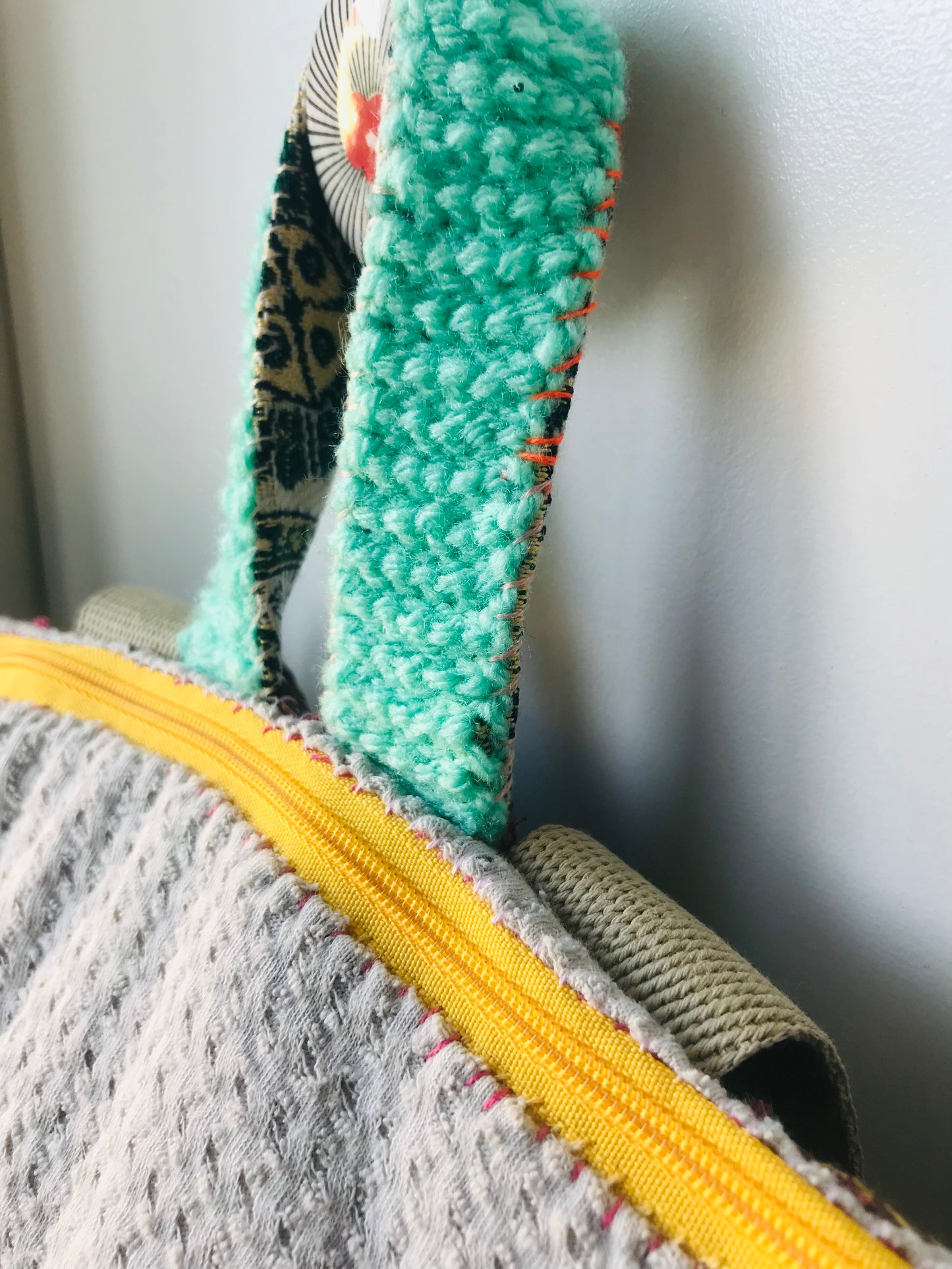 Rucksack Beaded Embroidered Hand Sewn Fabric Canvas 1593