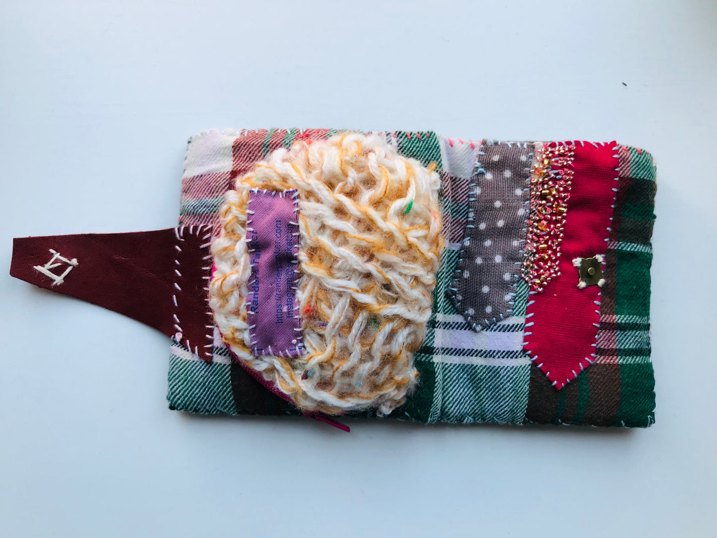 Wallet Cloth Wallet Handmade Hand Sewn Embroidered Patchwork Bifold 1638