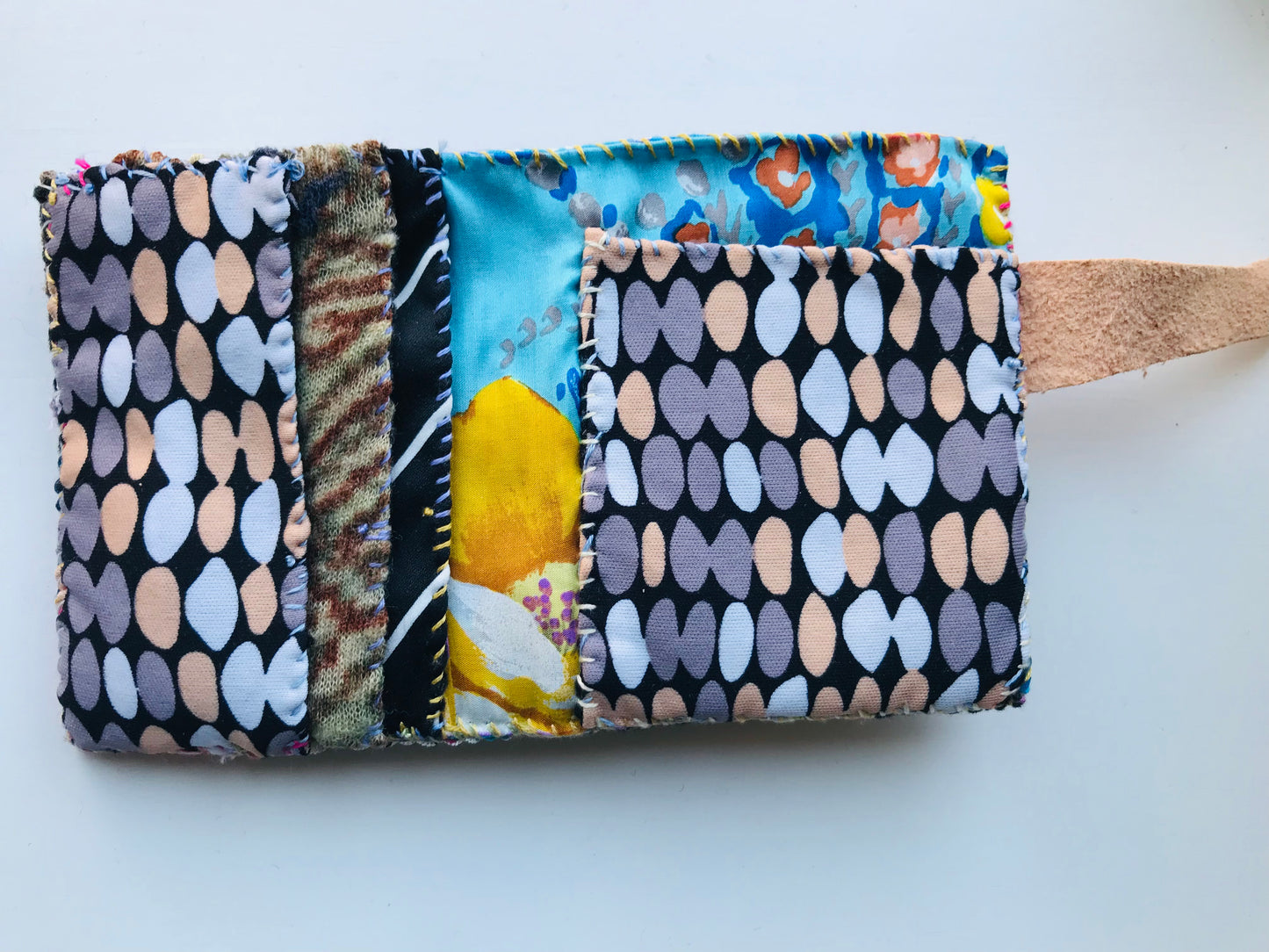 Wallet Cloth Wallet Handmade Hand Sewn Embroidered Patchwork Bifold 1649