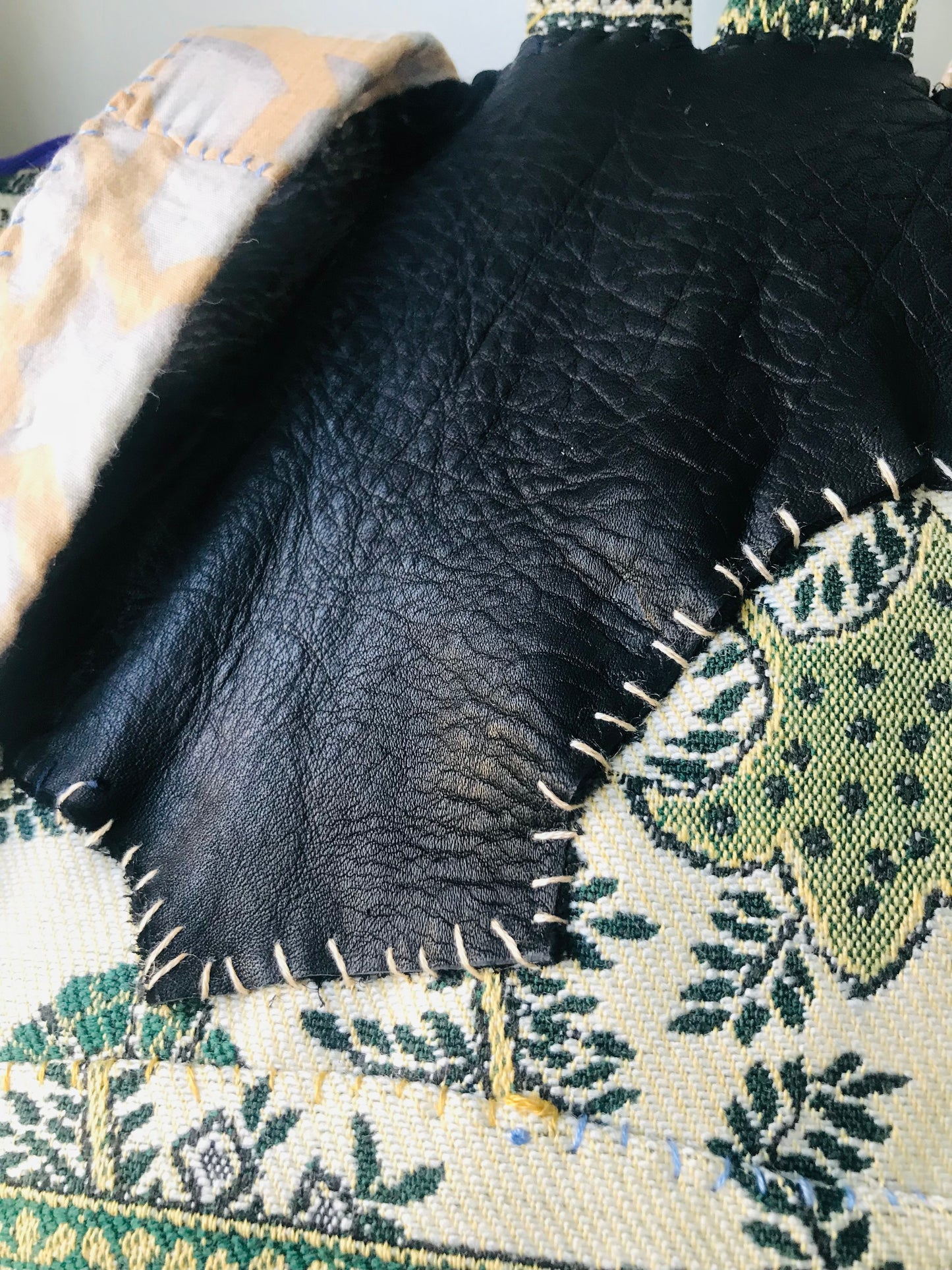 Rucksack Beaded Embroidered Hand Sewn Fabric Canvas 1592