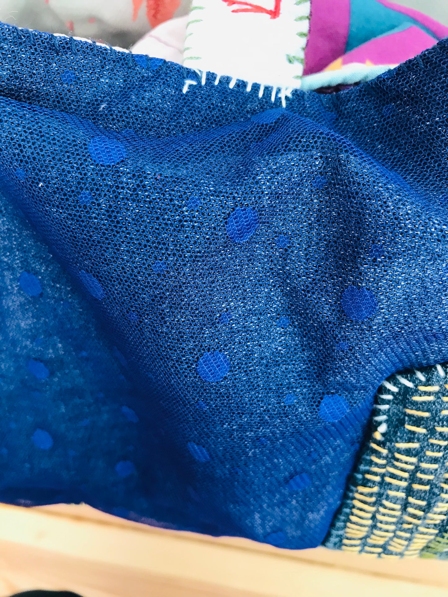 Taske håndsyet taske stof ægte læder håndtag slow fashion håndlavet 1697