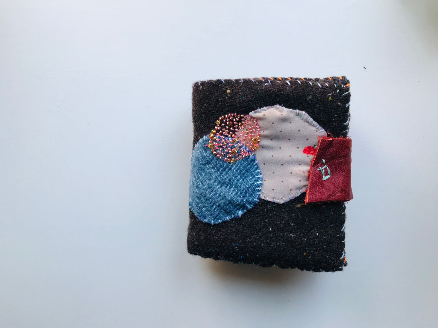 Wallet Cloth Wallet Handmade Hand Sewn Embroidered Patchwork Bifold 1641