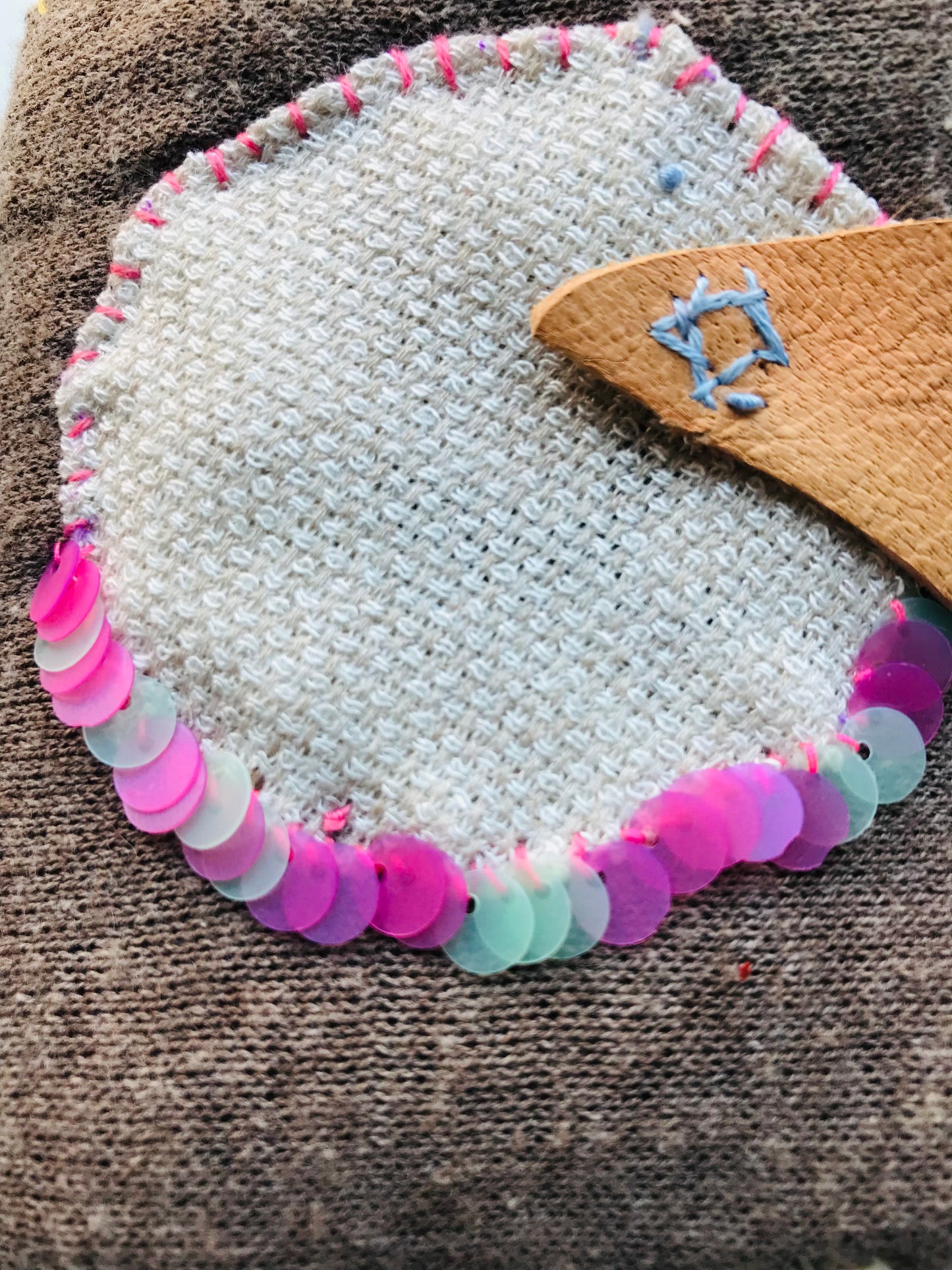 Wallet Cloth Wallet Handmade Hand Sewn Embroidered Patchwork Bifold 1654