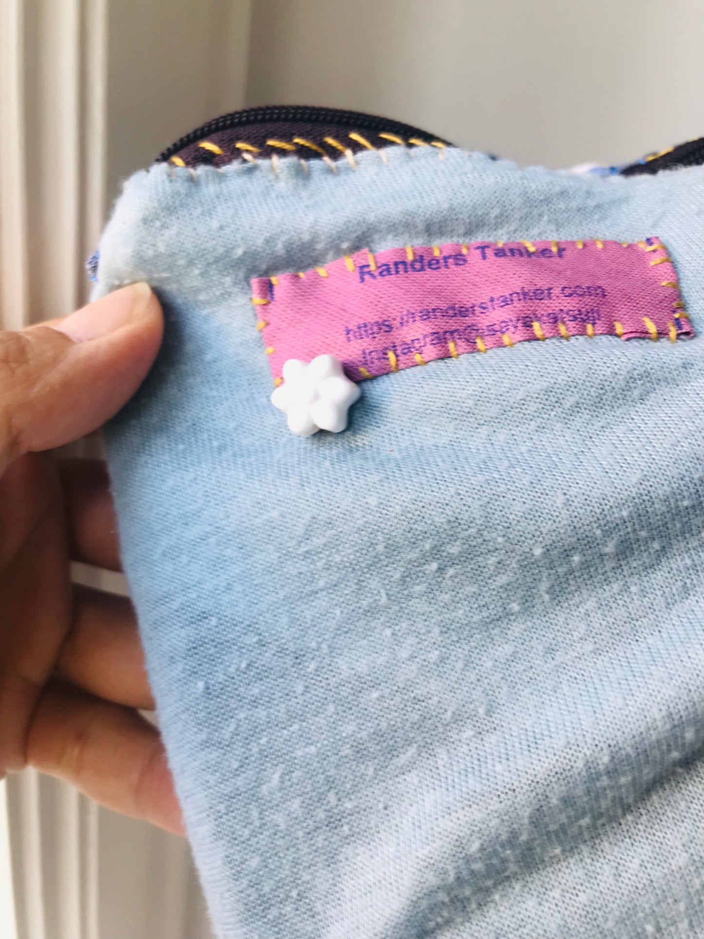 Rucksack Beaded Embroidered Hand Sewn Fabric Canvas 1594