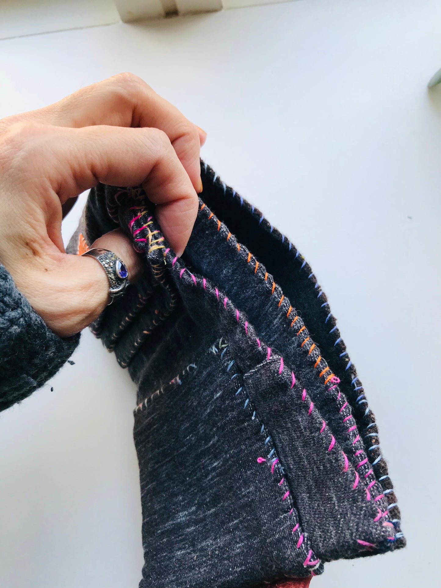 Wallet Cloth Wallet Handmade Hand Sewn Embroidered Patchwork Bifold 1641