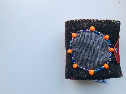 Wallet Cloth Wallet Handmade Hand Sewn Embroidered Patchwork Bifold 1643