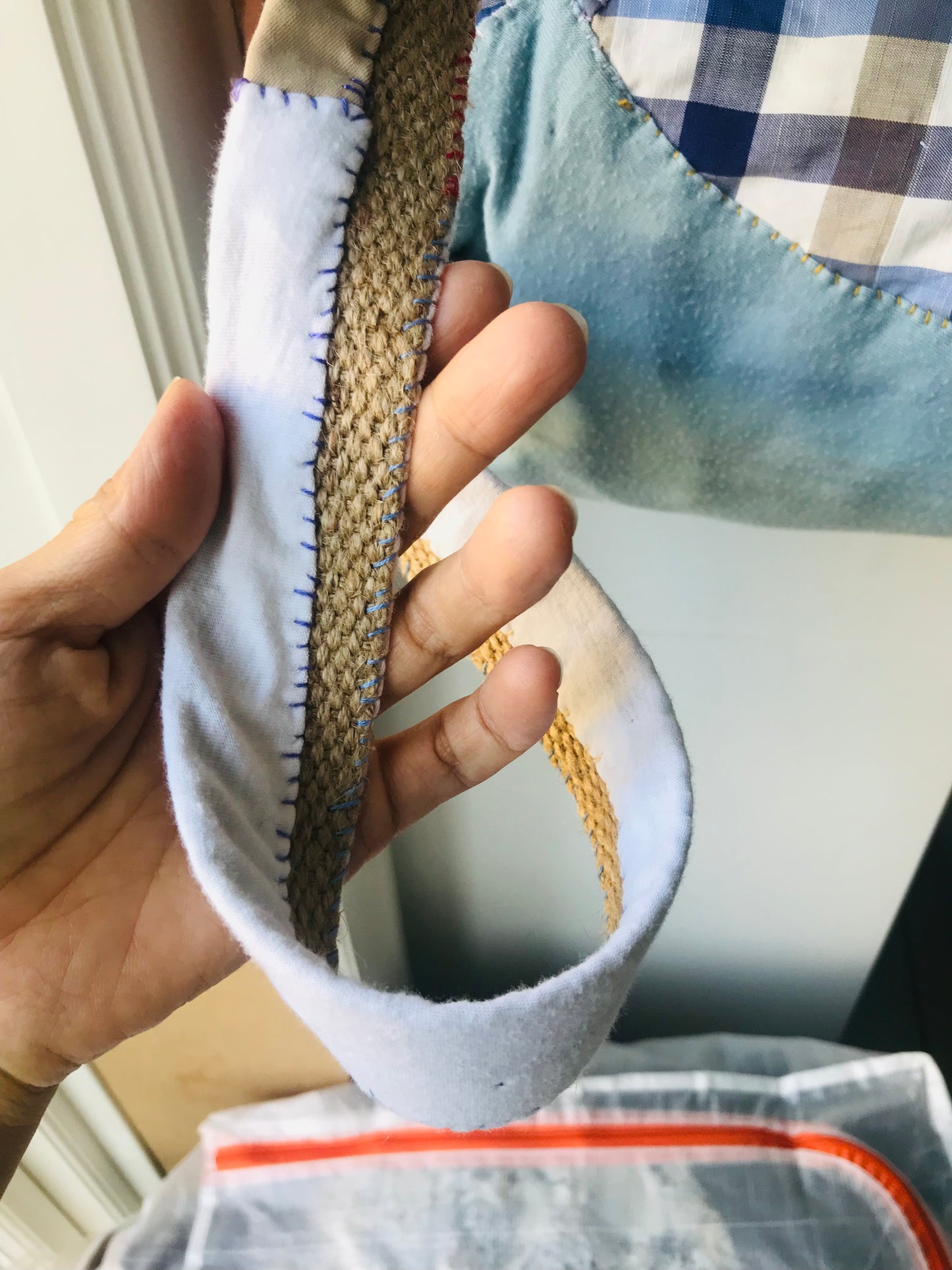 Rucksack Beaded Embroidered Hand Sewn Fabric Canvas 1594